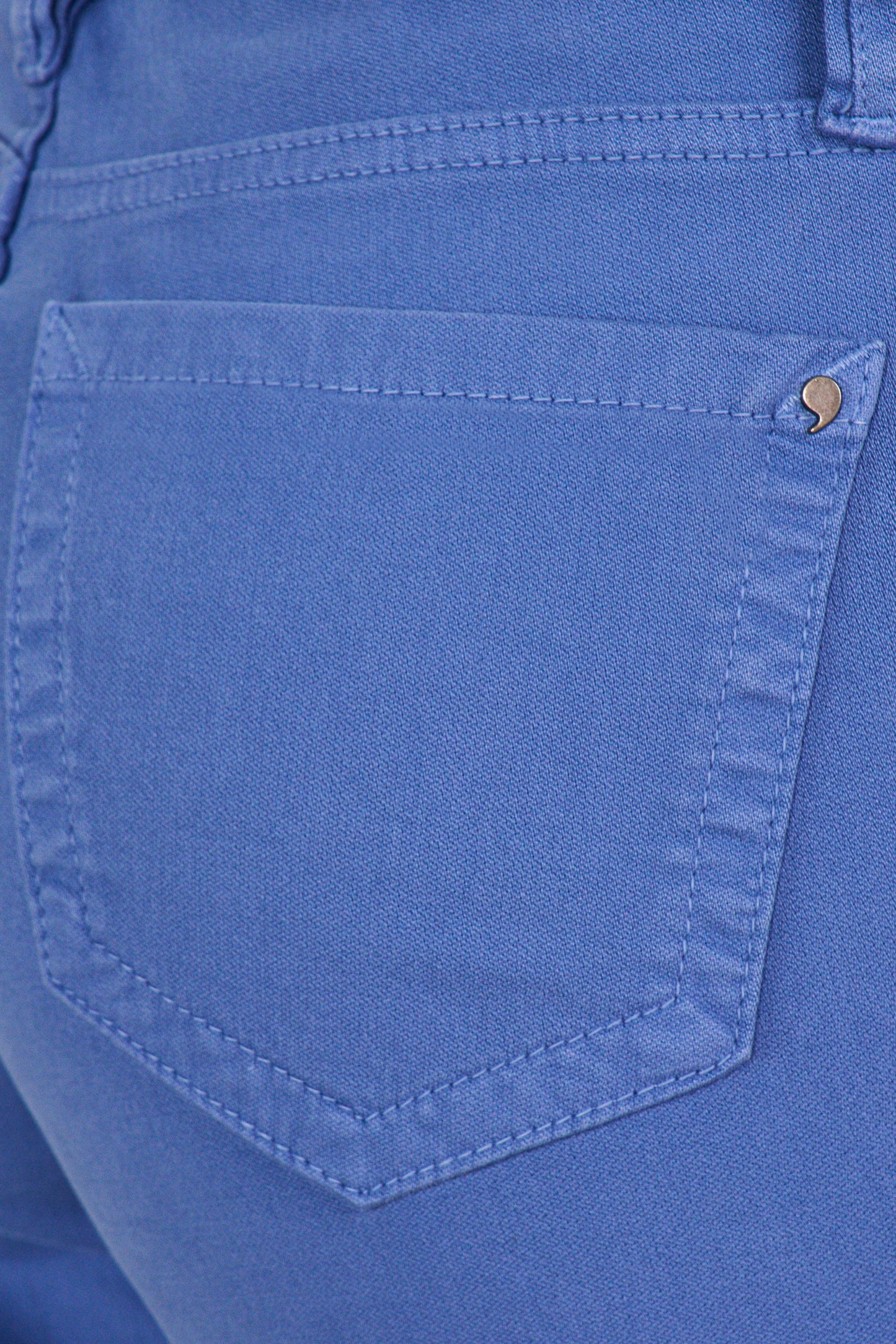 calça malha color bootcut cintura intemediária com detalhe pesponto