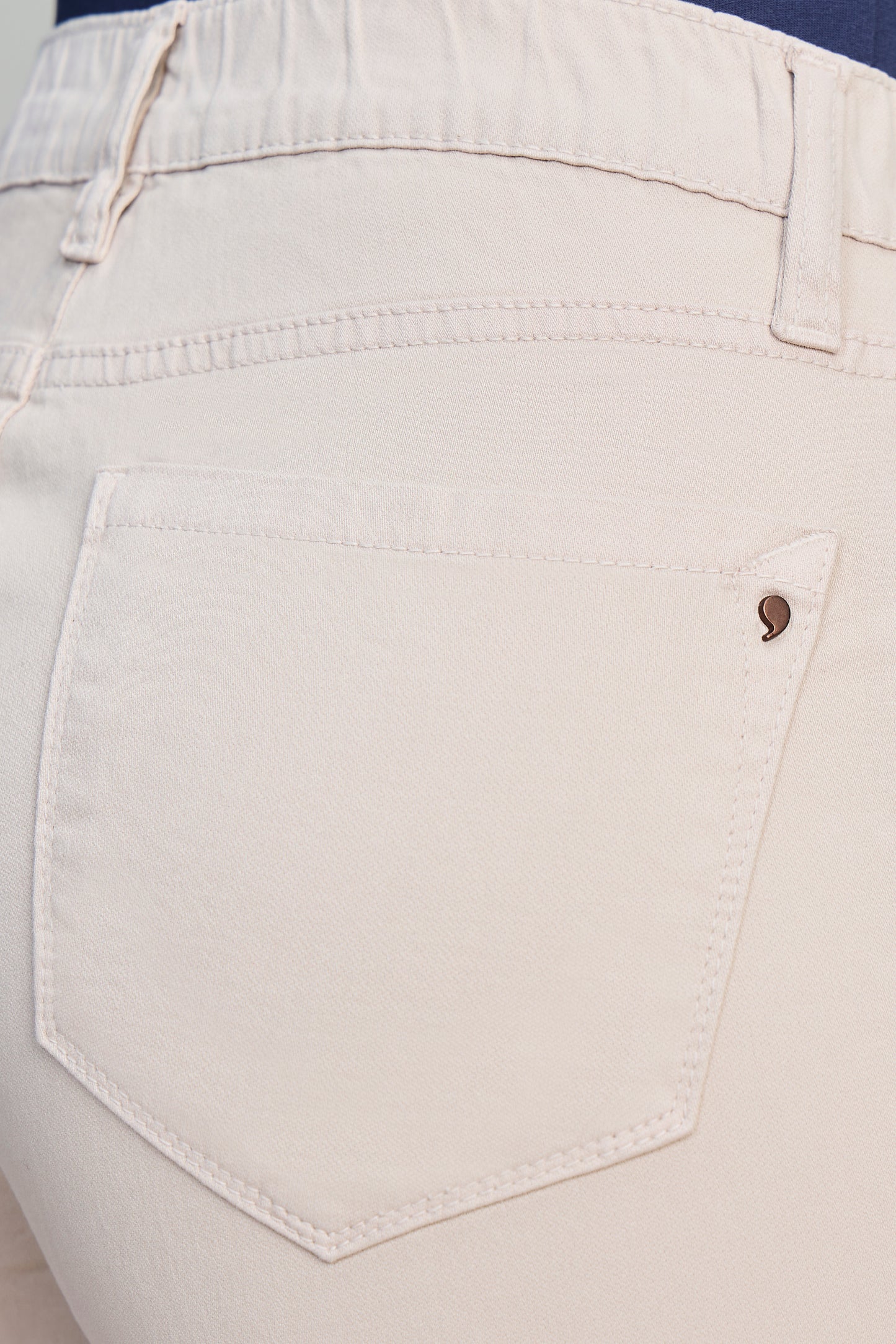 calça malha color reta cintura intermediária com elástico