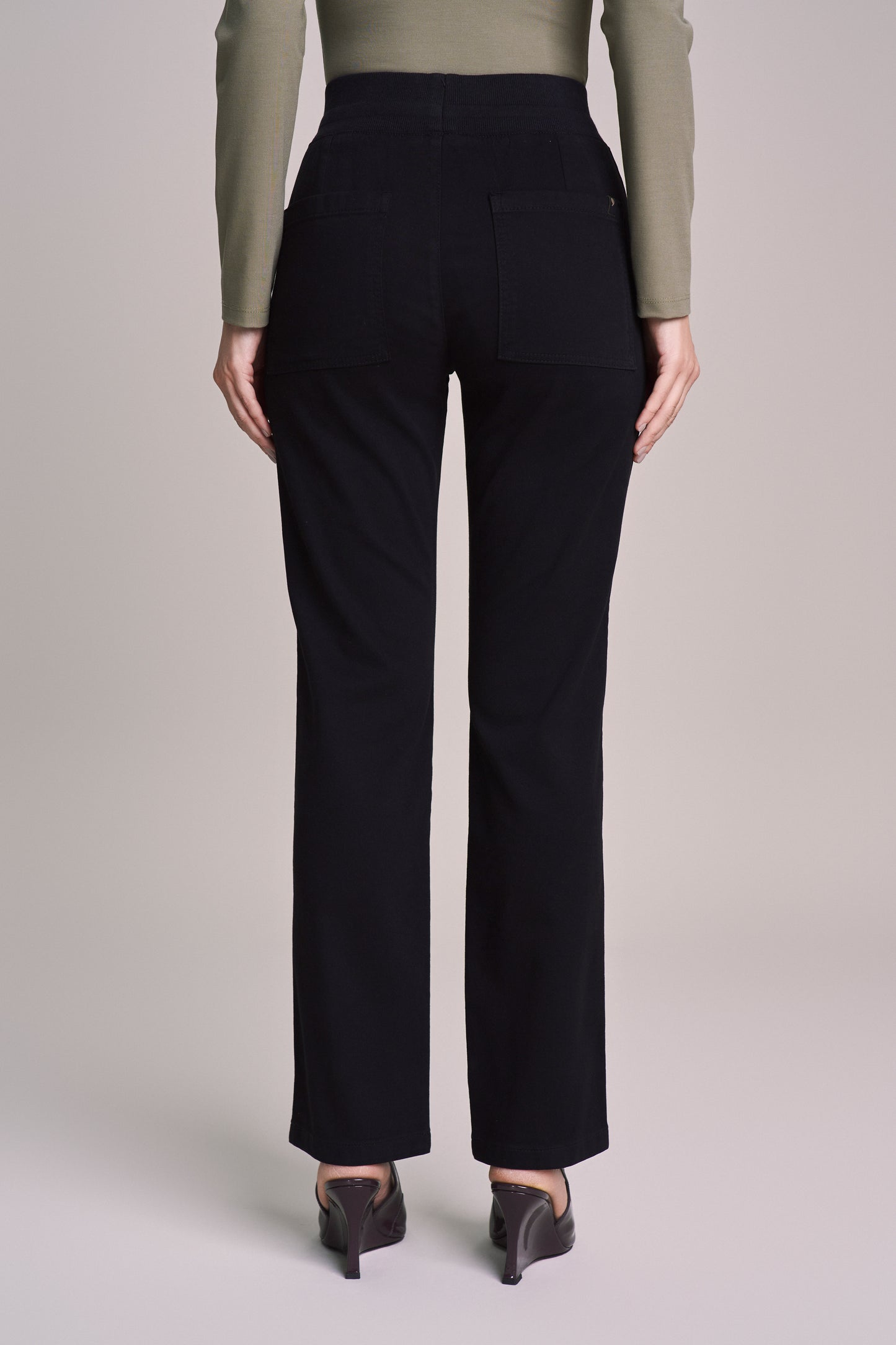 calça malha color reta comfort cinturaintermediária cós de tricot