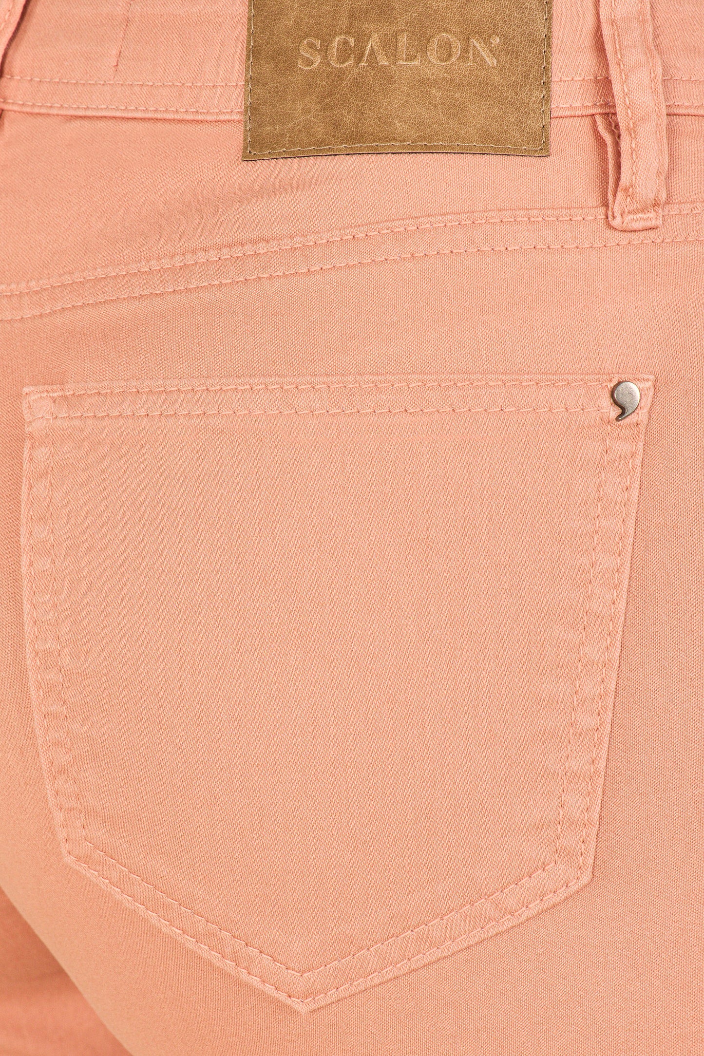 calça sarja color cropped cintura intermediária básica