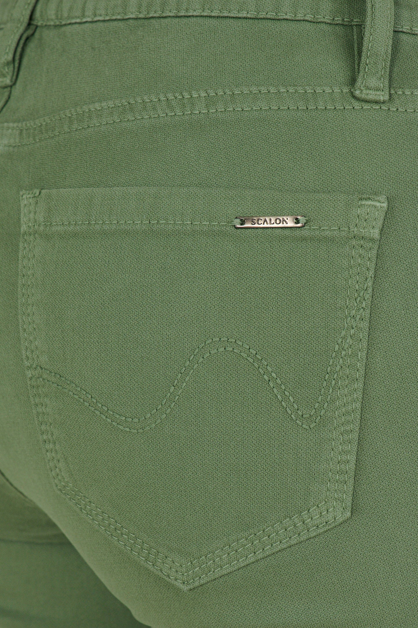 calça malha color cropped cintura intermediária com elástico