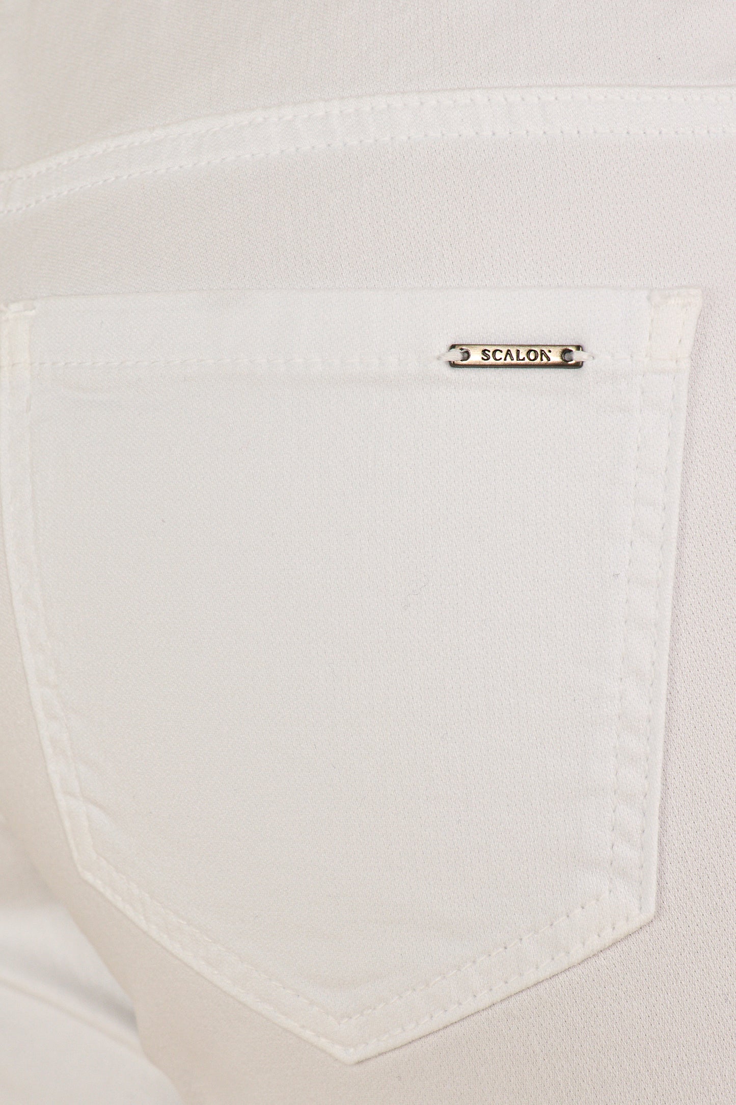 calça malha color cropped cintura intermediária cós de tricot