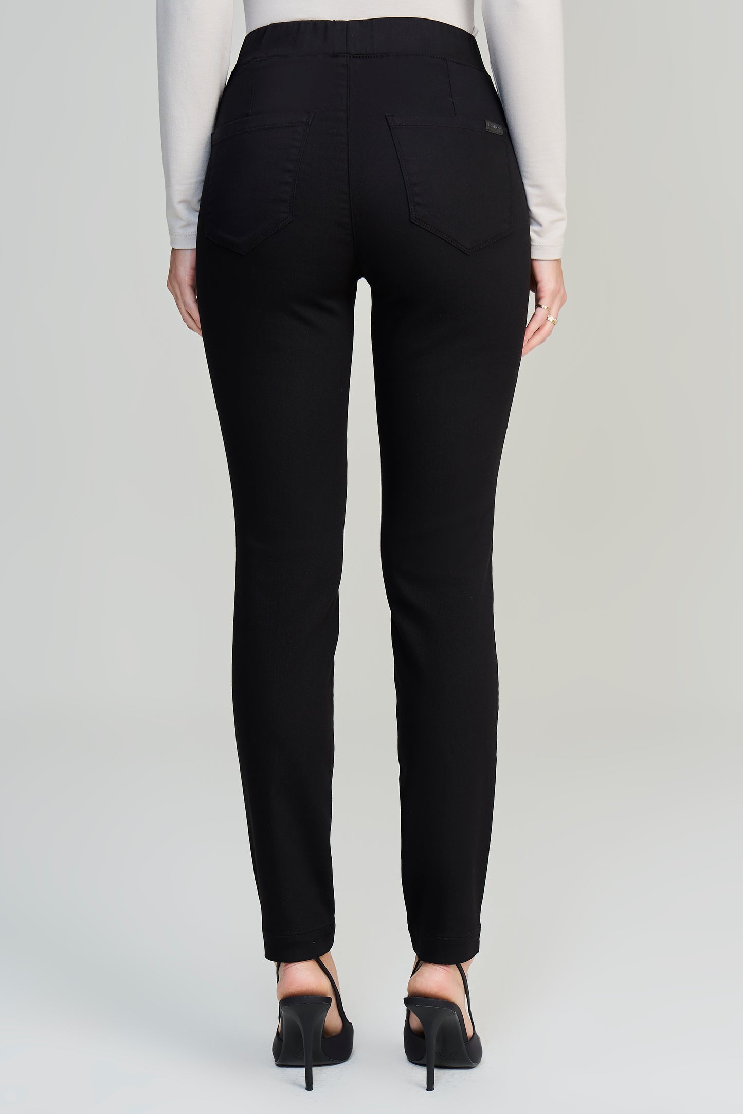 calça sarja color jegging cintura intermediária básica