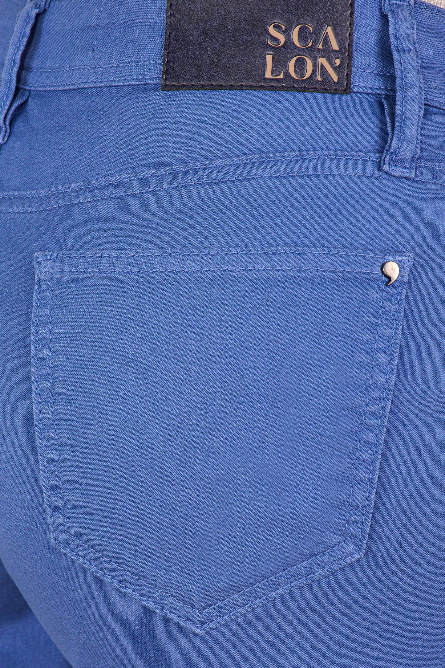 bermuda sarja color midi cintura intermediária básica