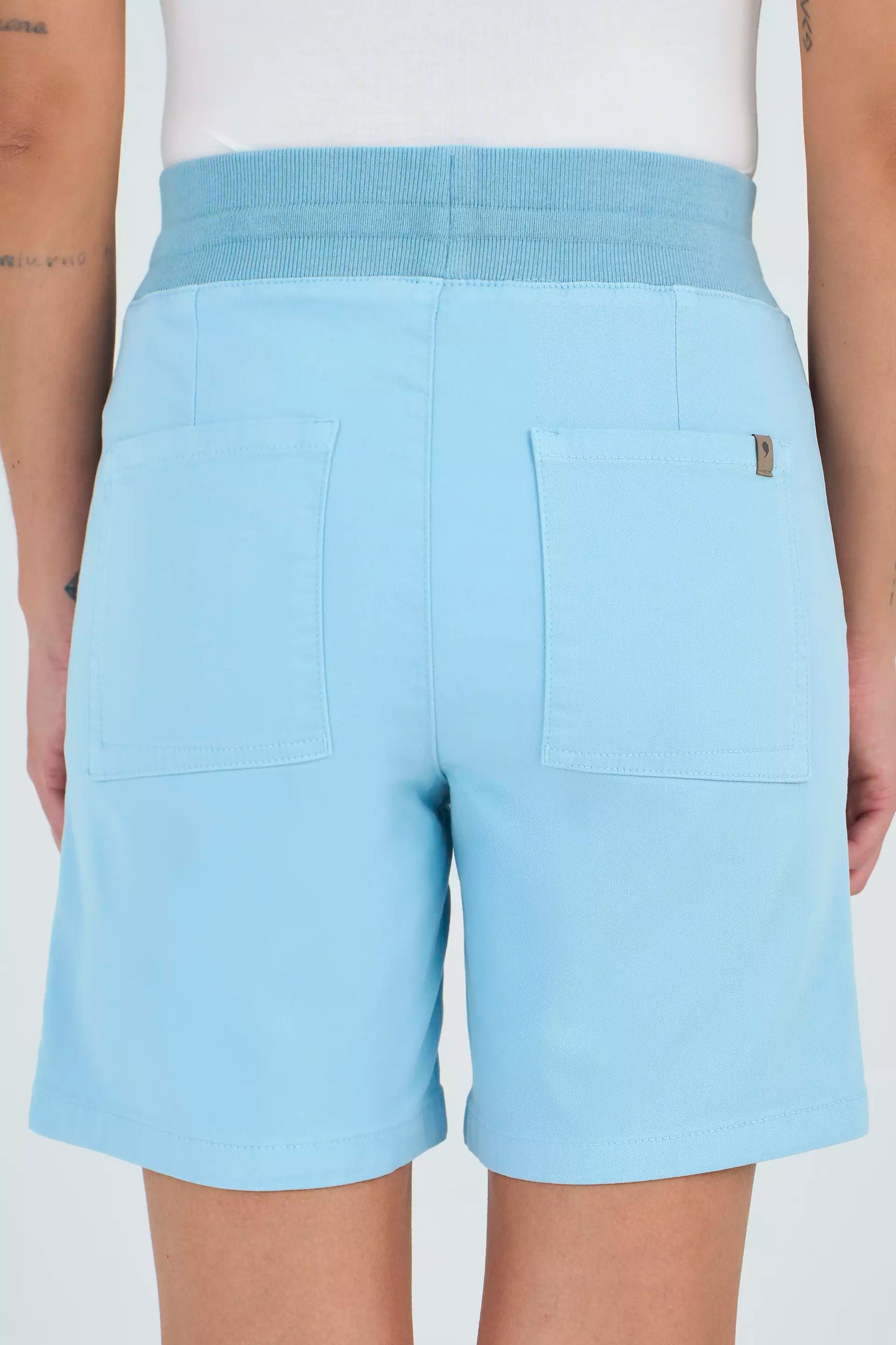 bermuda malha color midi comfort cintura intermedíaria cós tricot