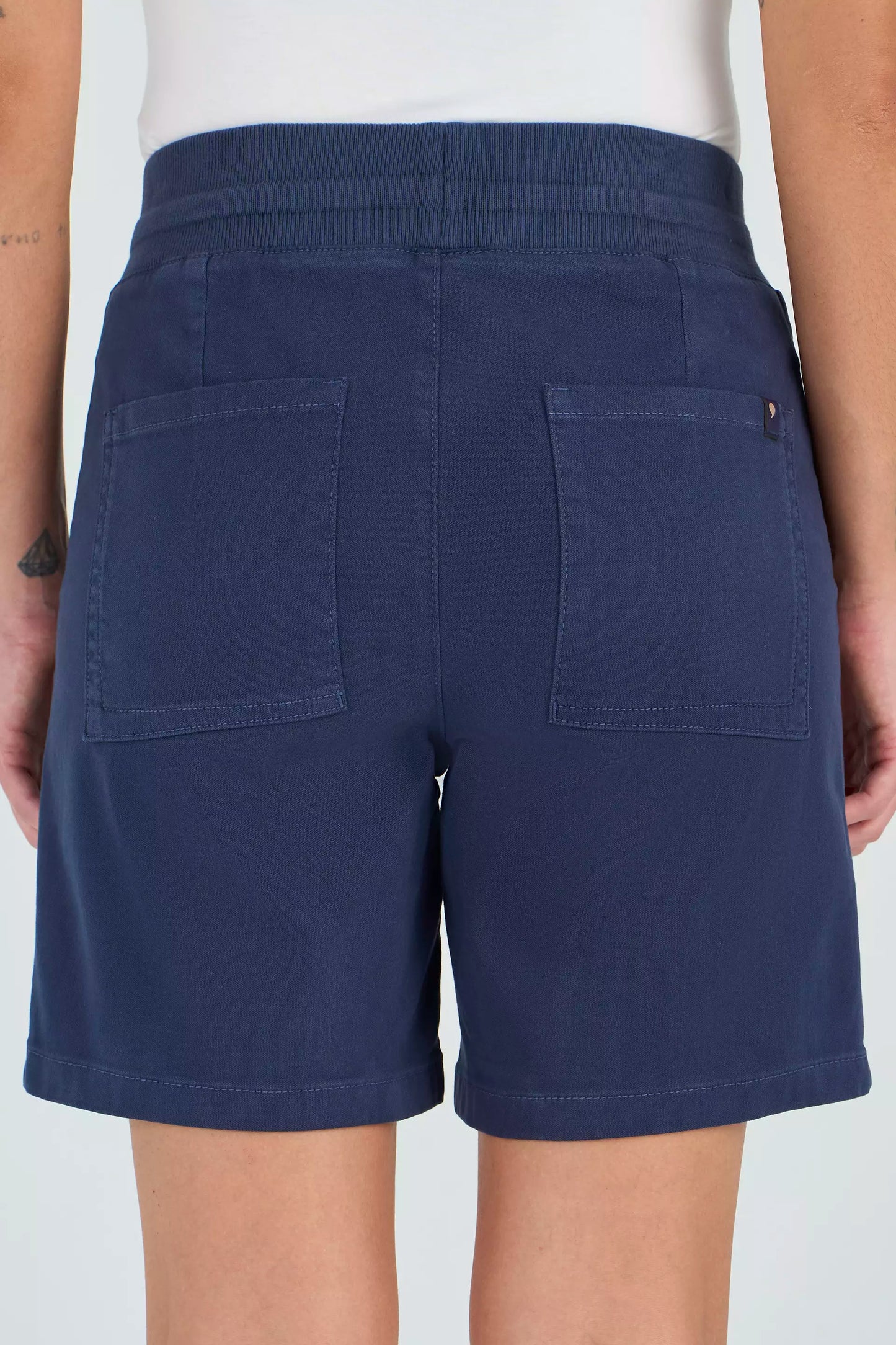 bermuda malha color midi comfort cintura intermedíaria cós tricot