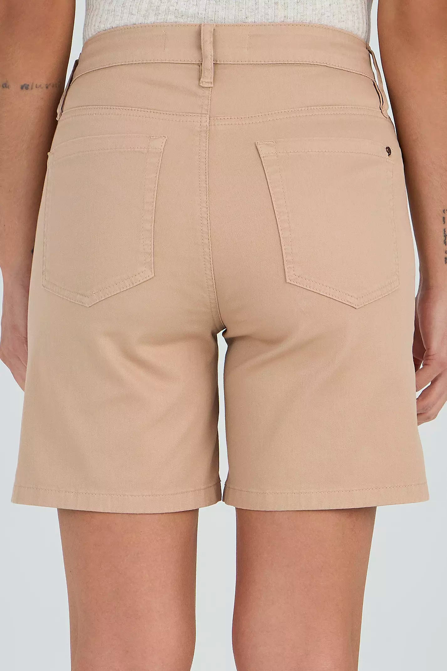 bermuda sarja color midi cintura intermedíaria básica