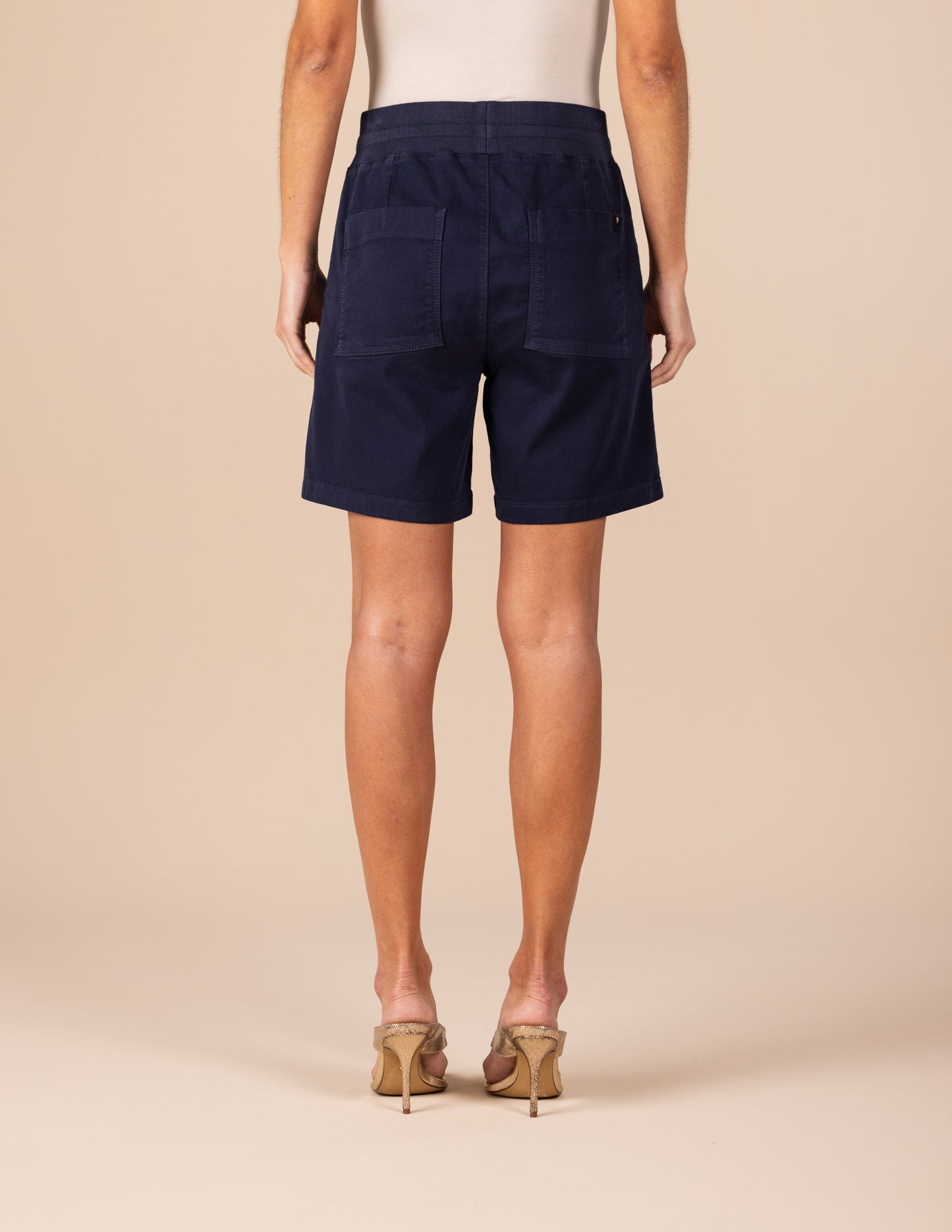 bermuda malha color midi comfort cintura intermediária cós de tricot