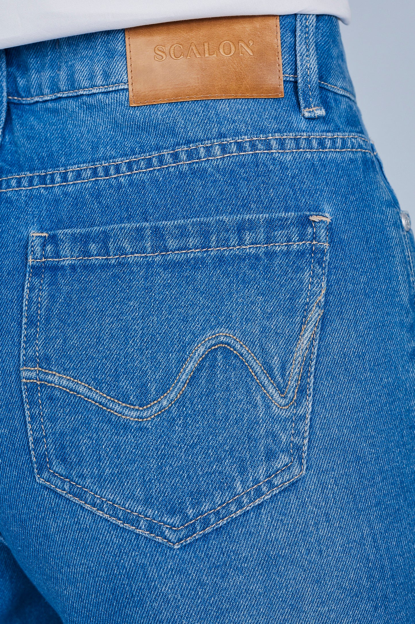 bermuda jeans jorts cintura intermediária barra a fio