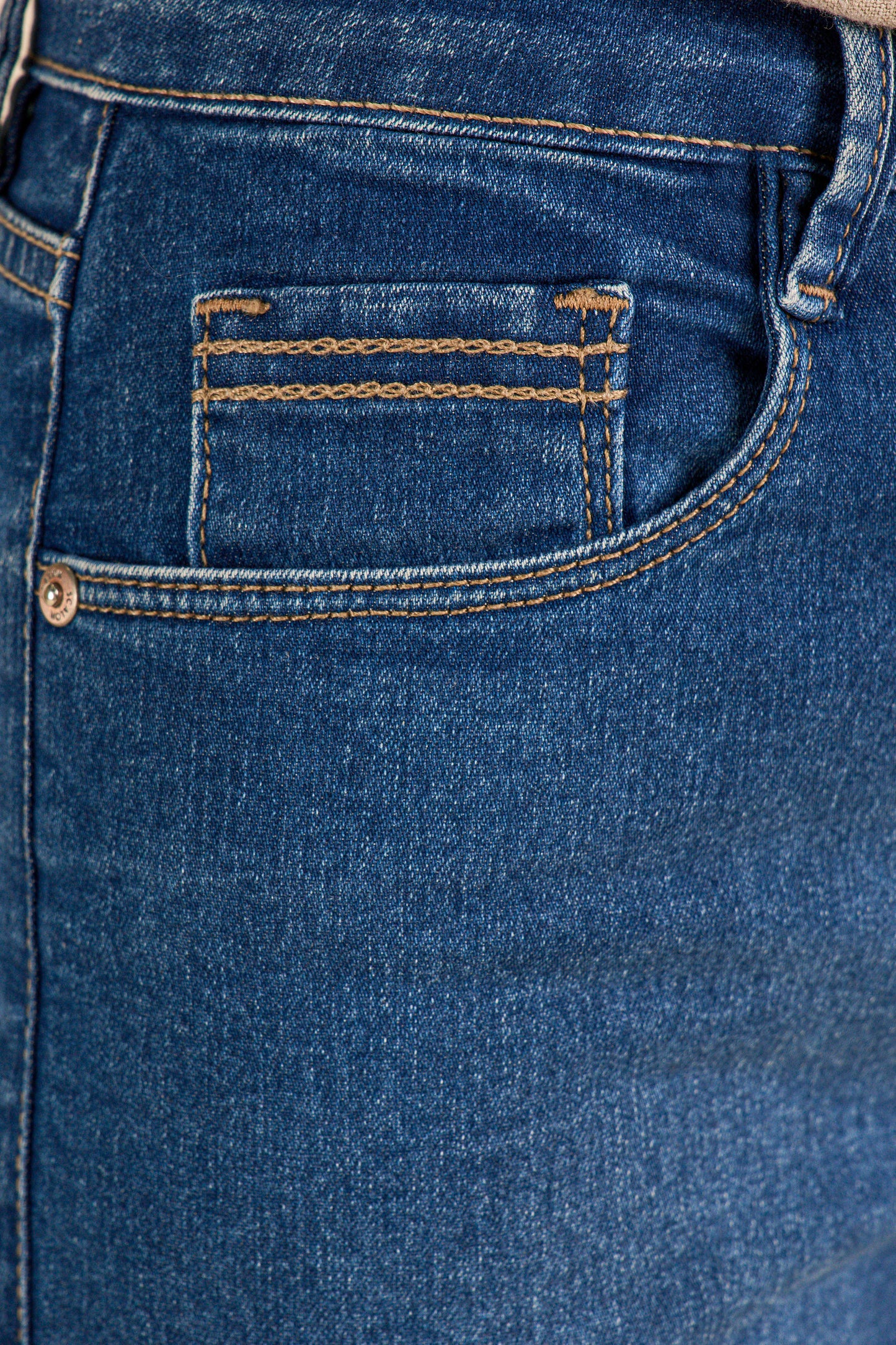 bermuda jeans jorts cintura intermediária com ponto corrente