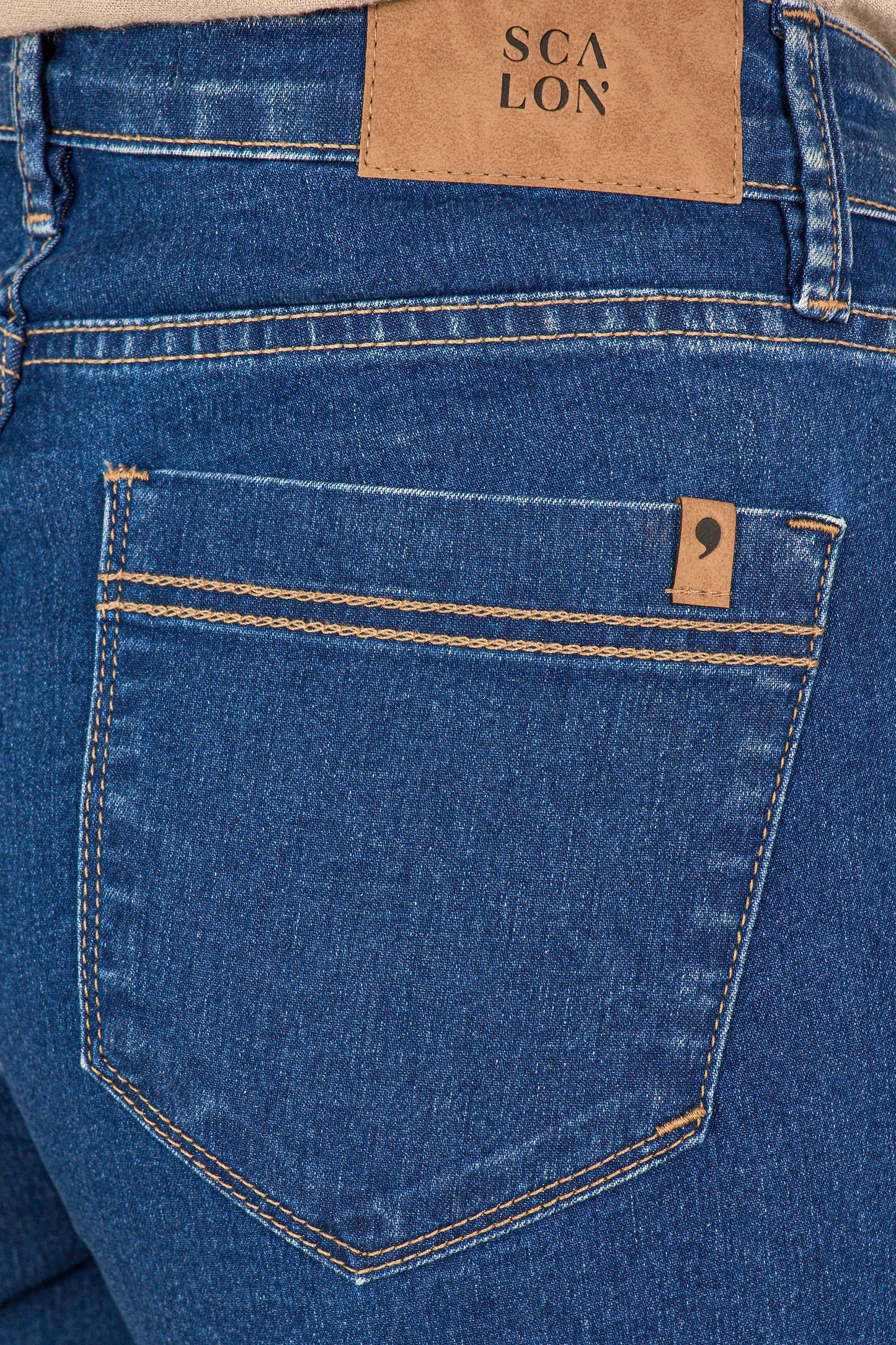 bermuda jeans jorts cintura intermediária com ponto corrente