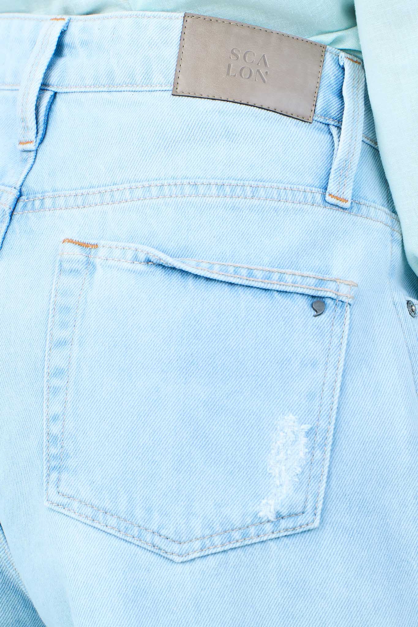 shorts jeans boyfriend cintura intermediária com detalhe dobra