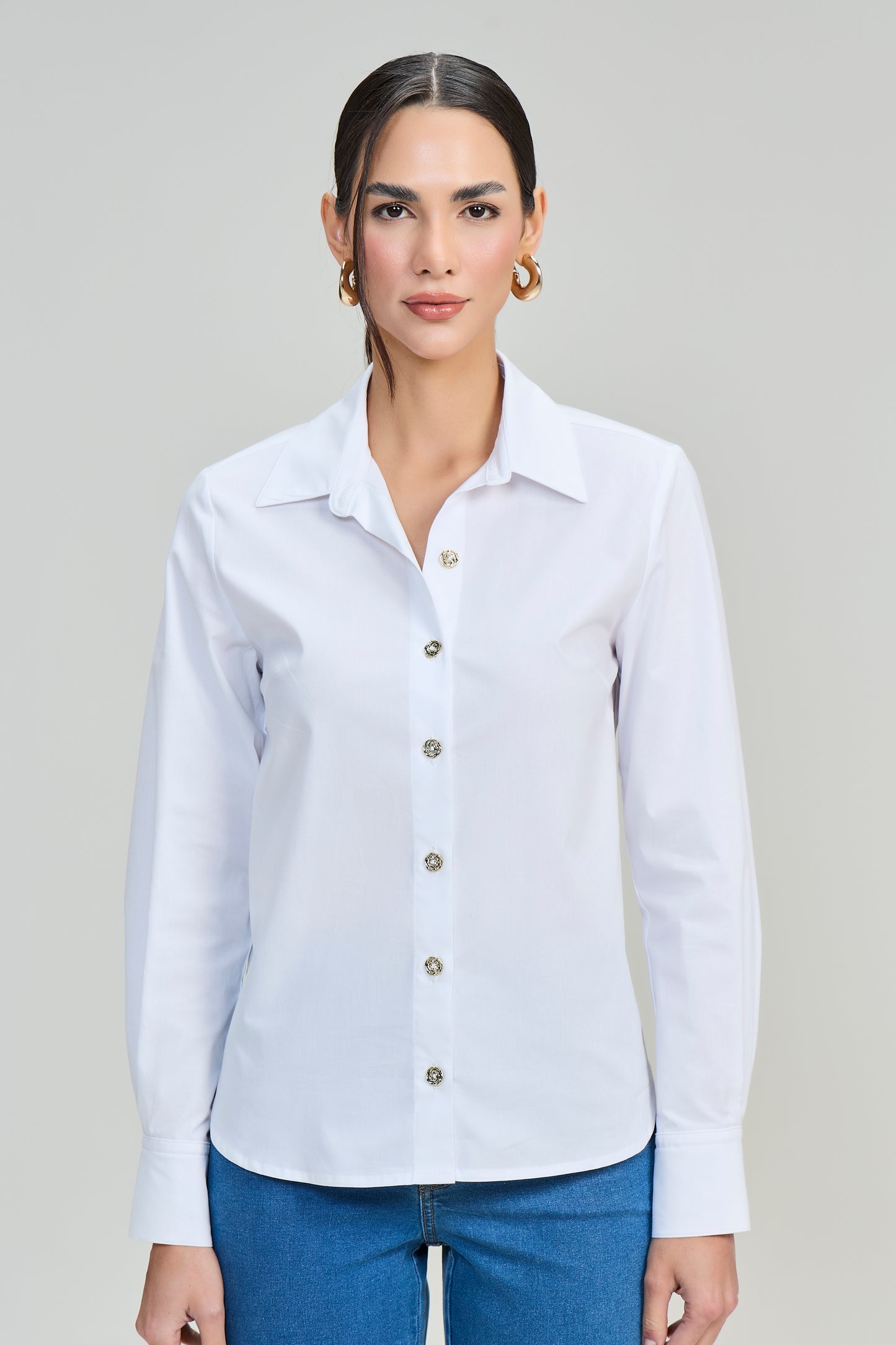 camisa tricoline manga longa tradicional