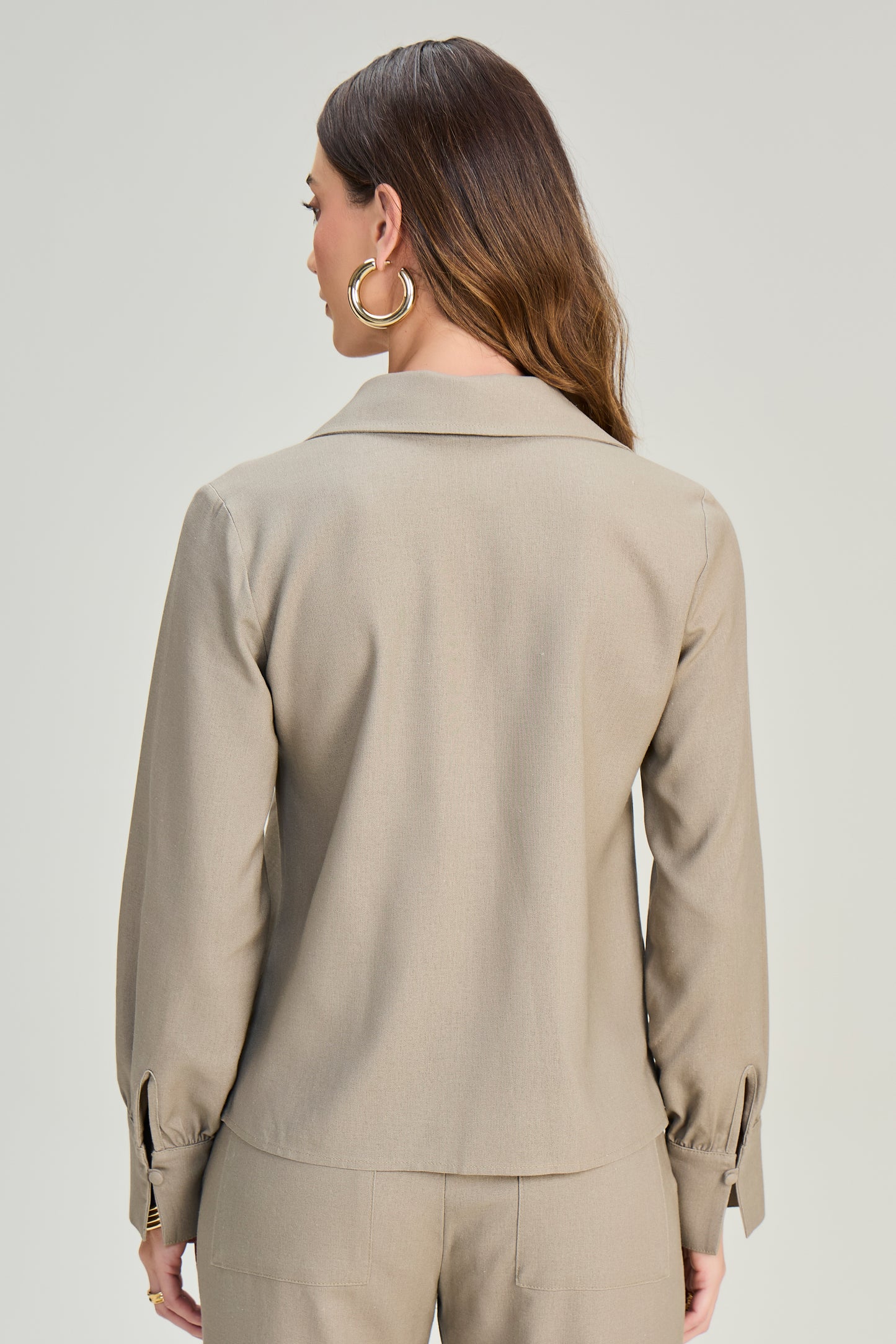 camisa viscose manga longa tradicional