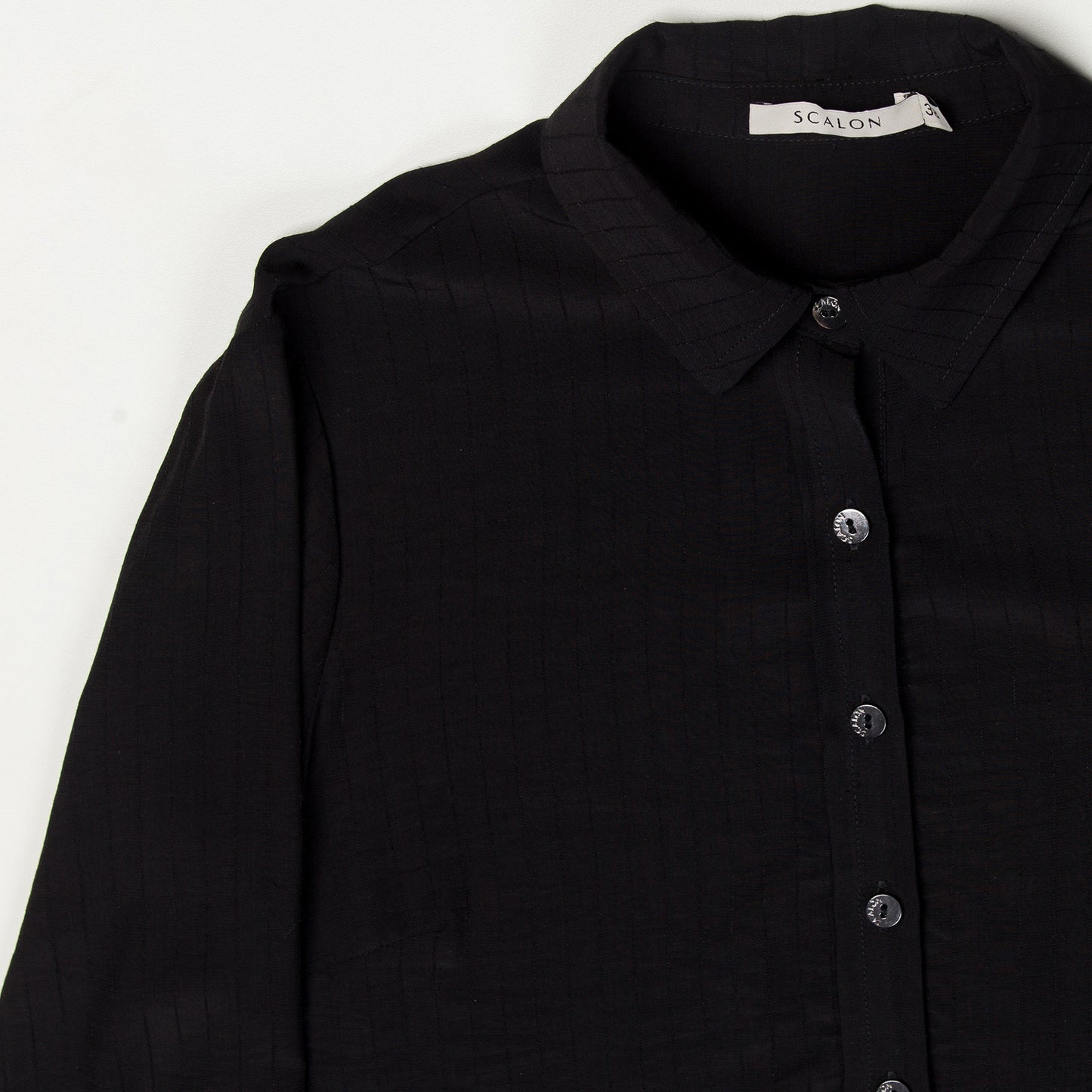 camisa viscose manga 3/4 com abertura lateral