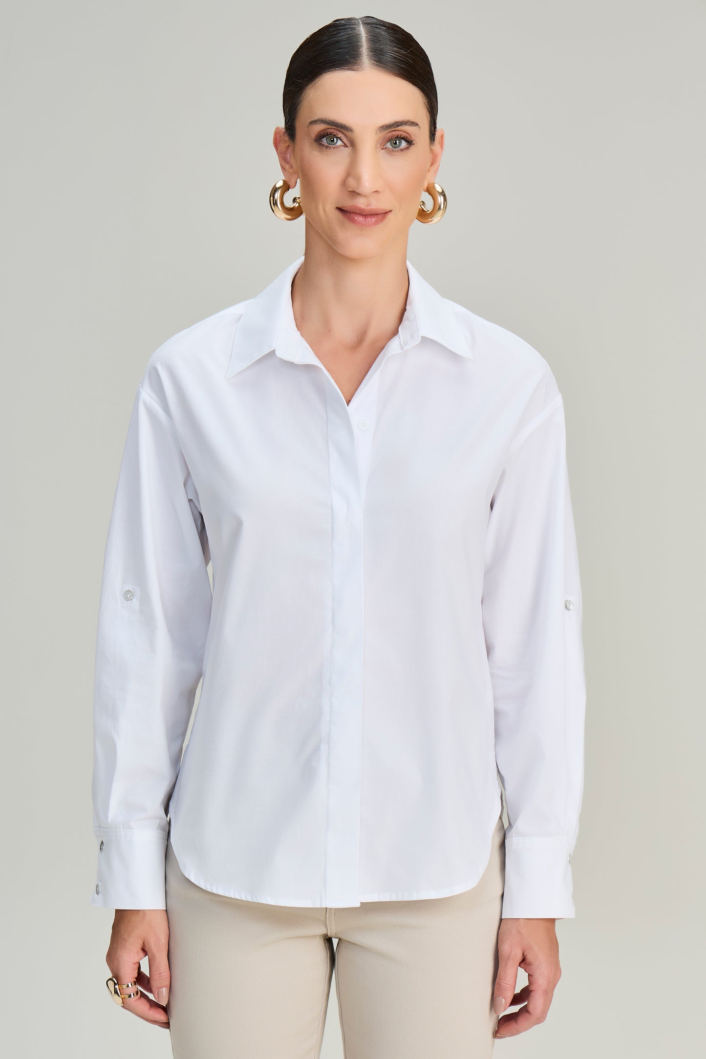 camisa tricoline manga longa tradicional