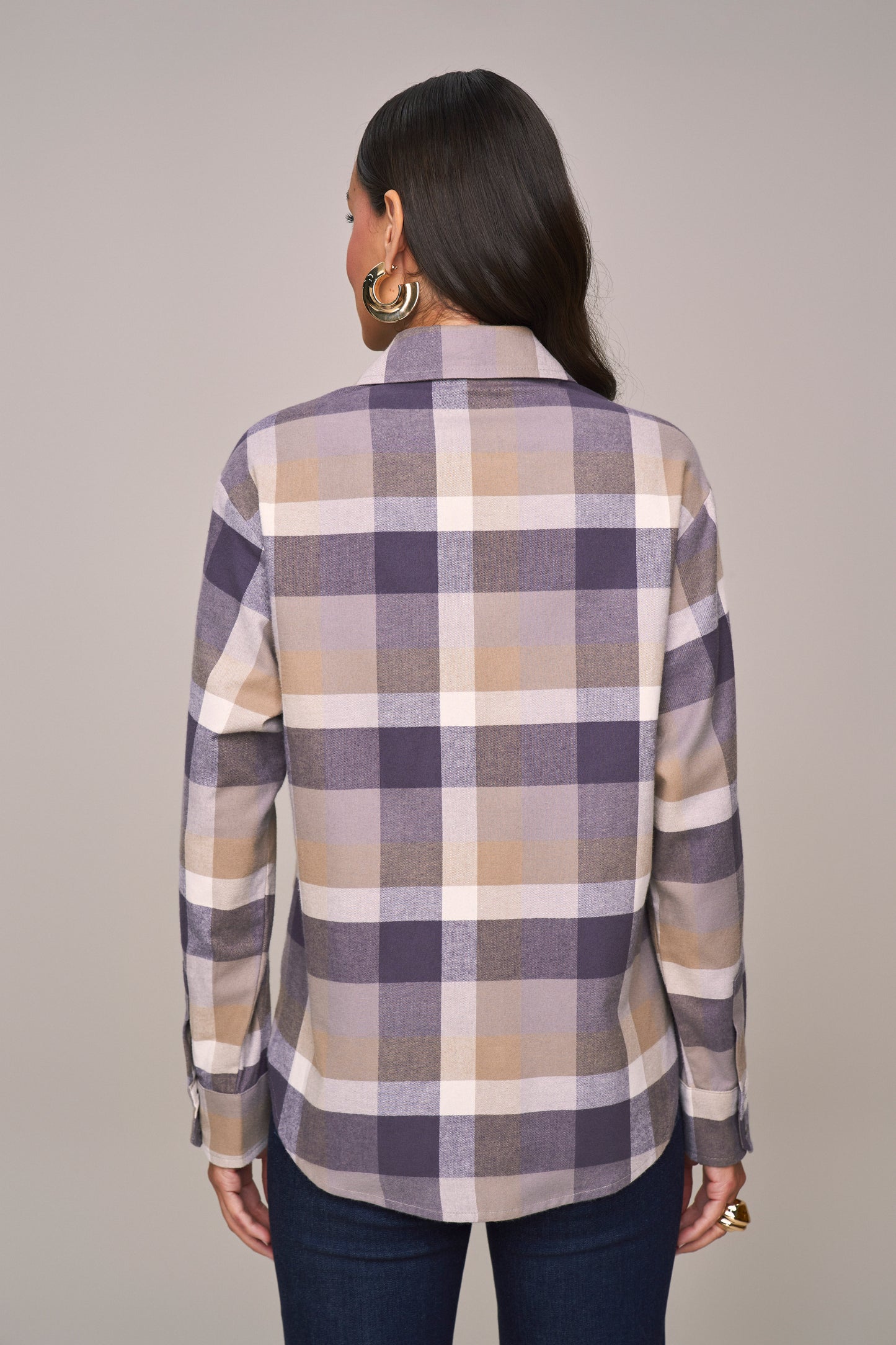 camisa algodão manga longa ampla