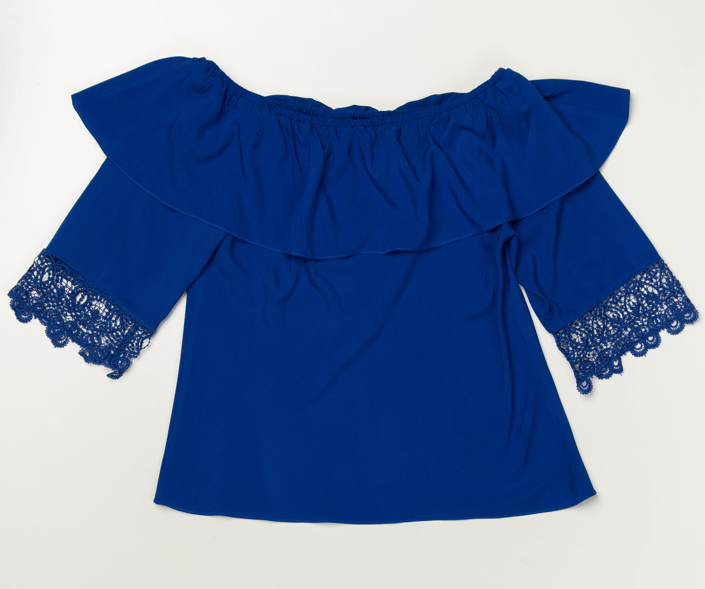 blusa viscose manga curta com renda