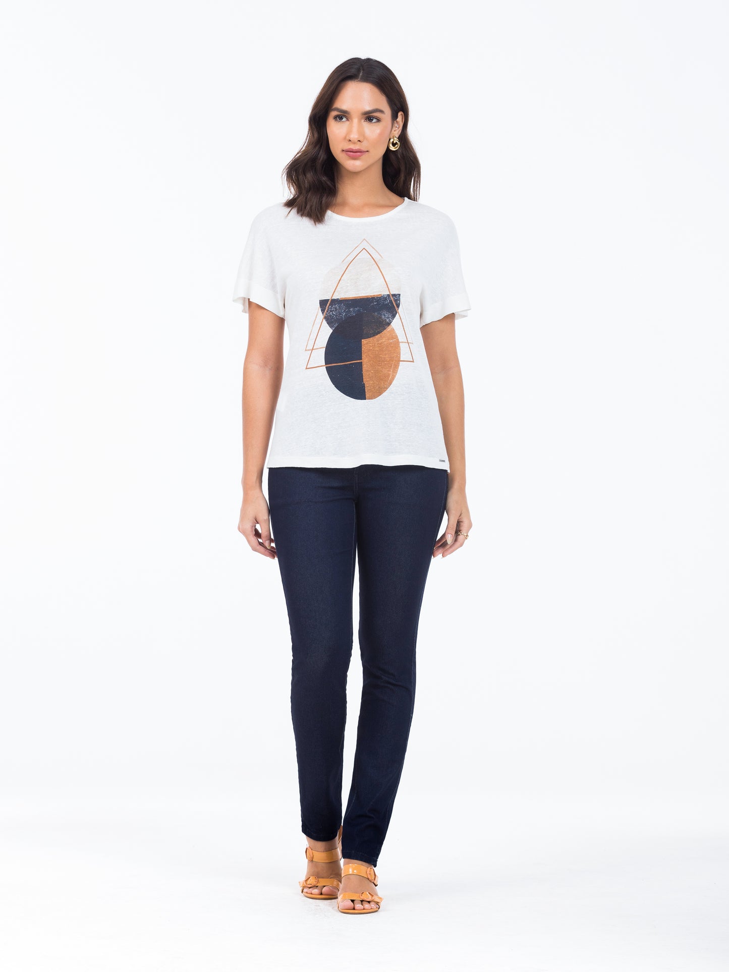 t-shirt linho manga curta sem cava