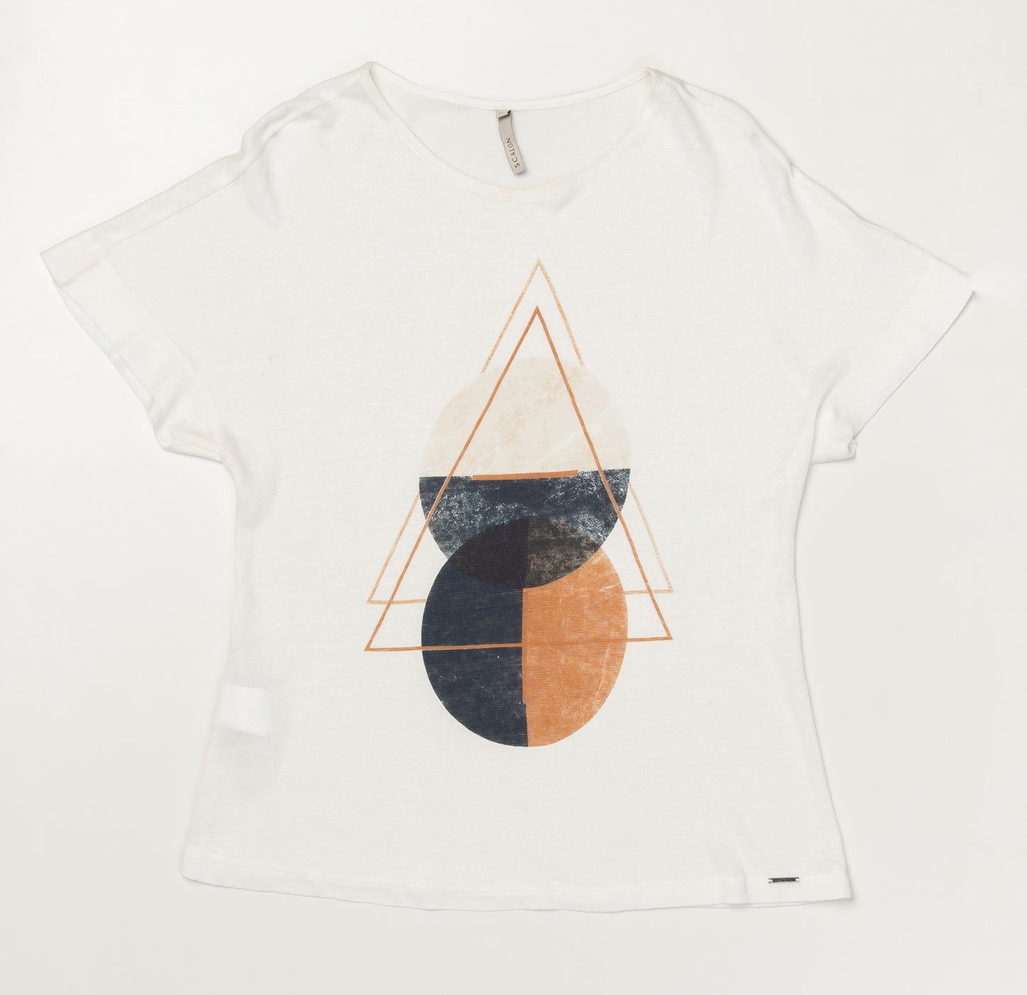 t-shirt linho manga curta sem cava