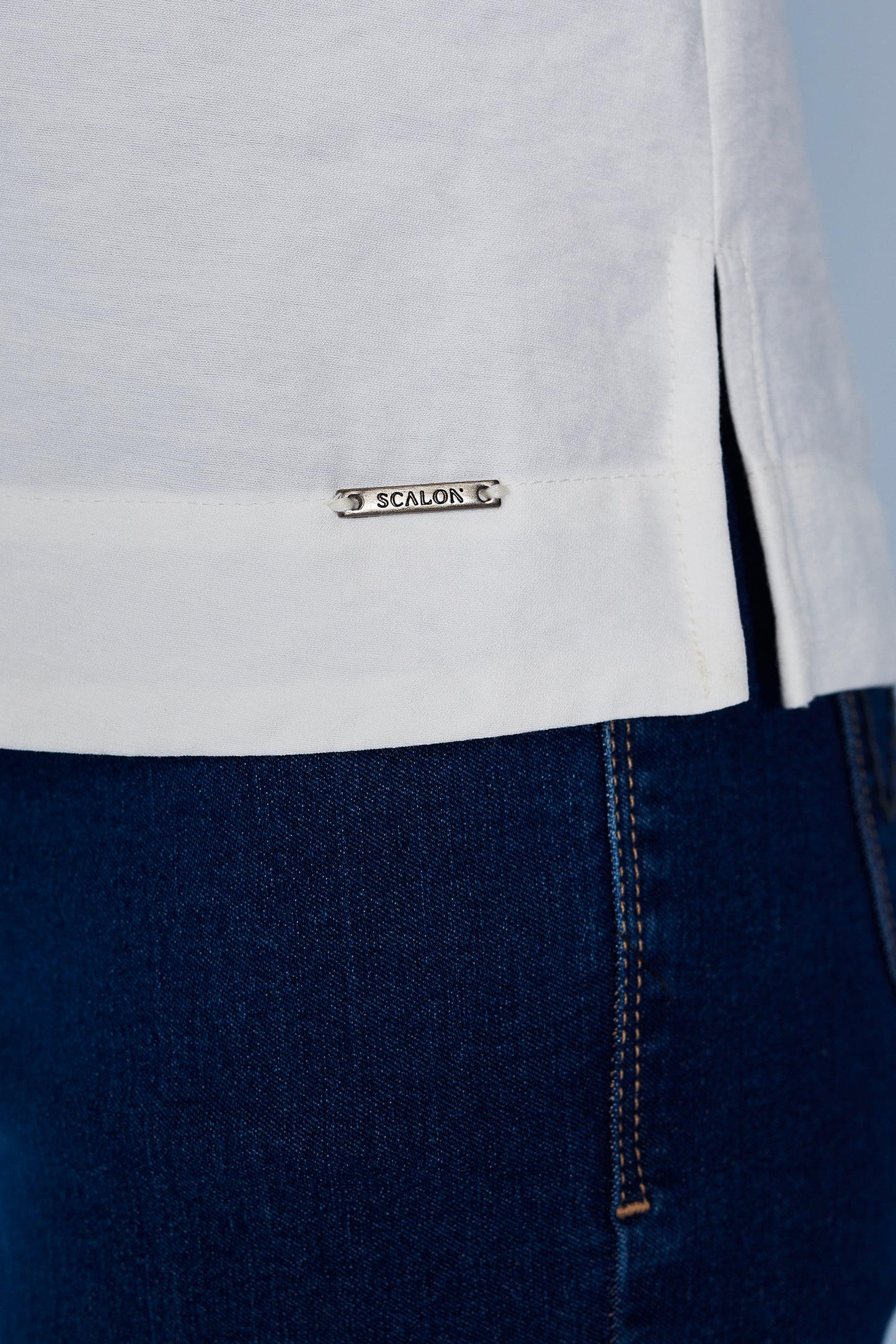 blusa viscose manga curta com abertura