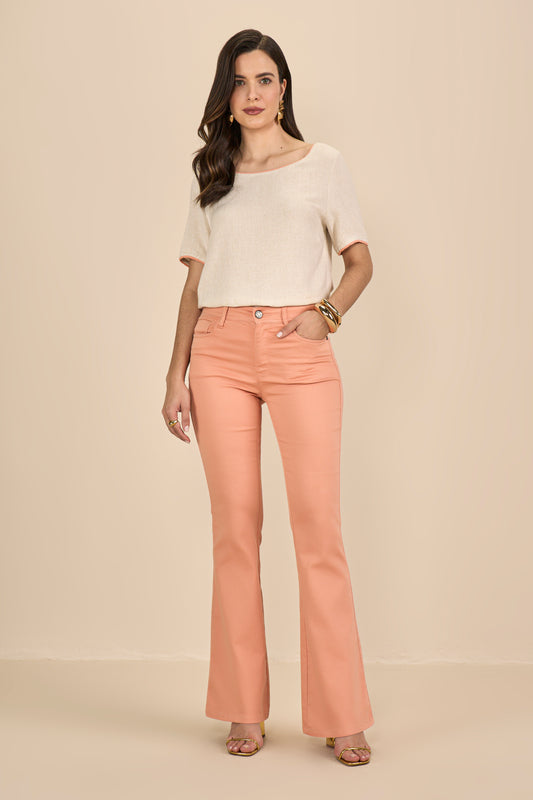blusa viscose manga curta com tricot