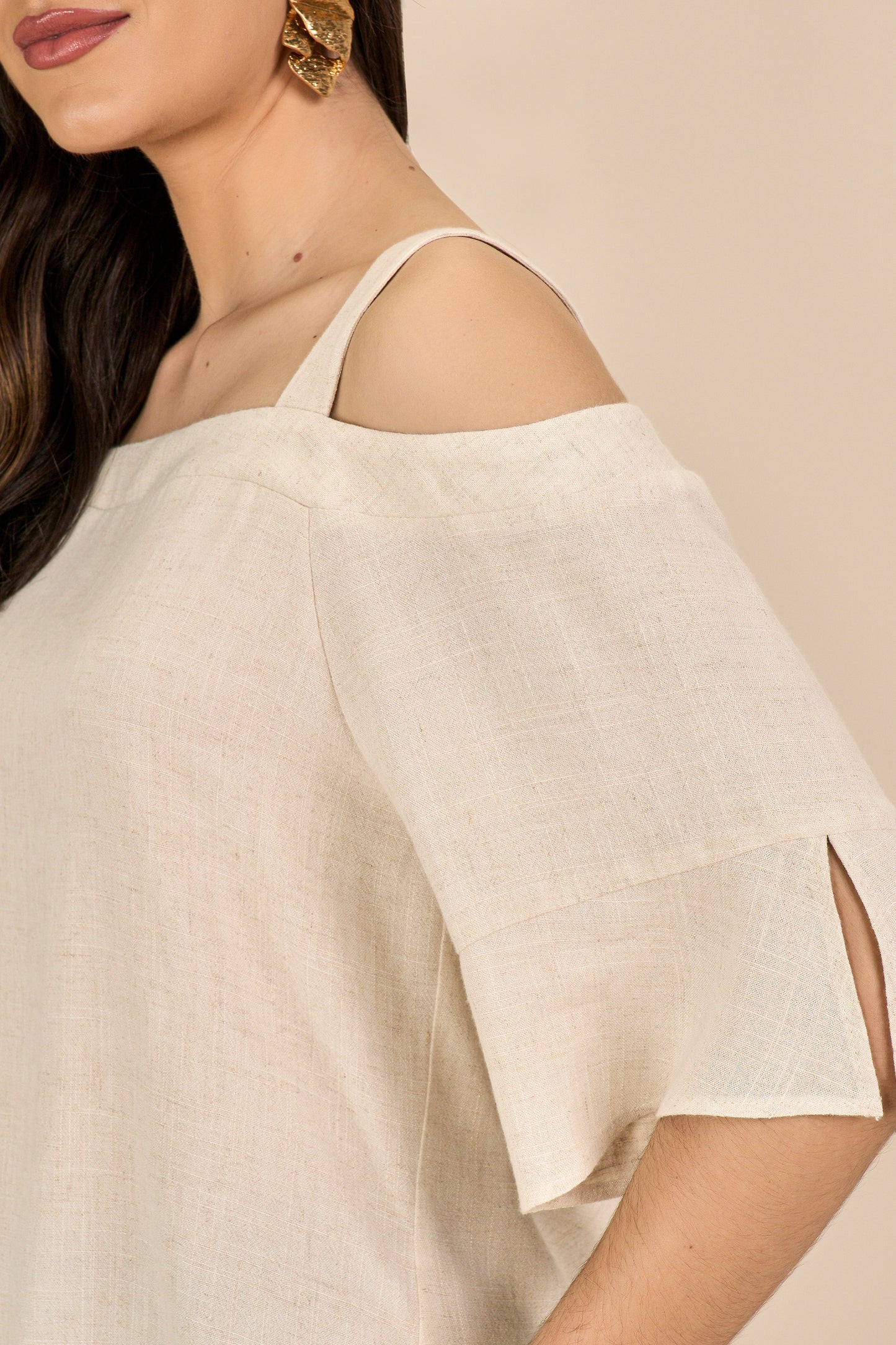 blusa viscose manga 3/4 ombro a ombro