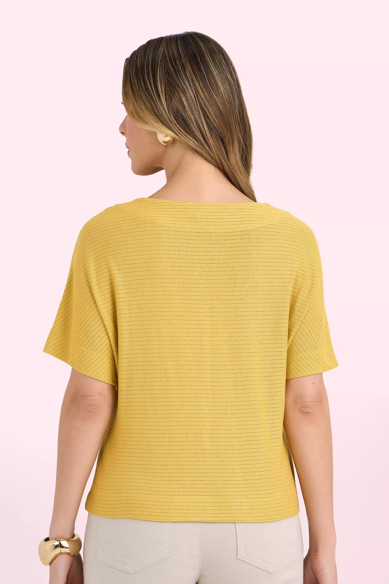 blusa malha manga curta