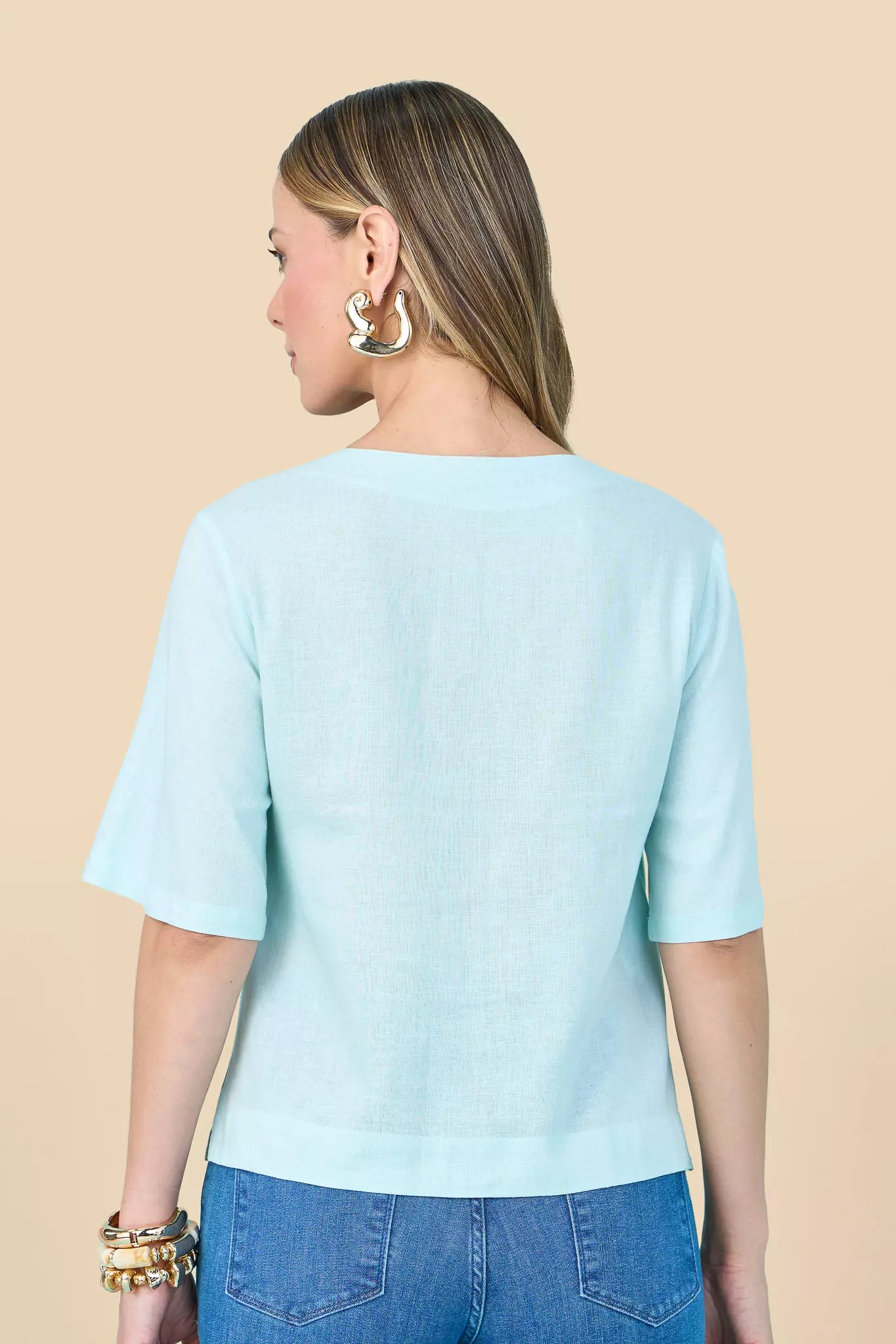 blusa viscose manga curta com pregas