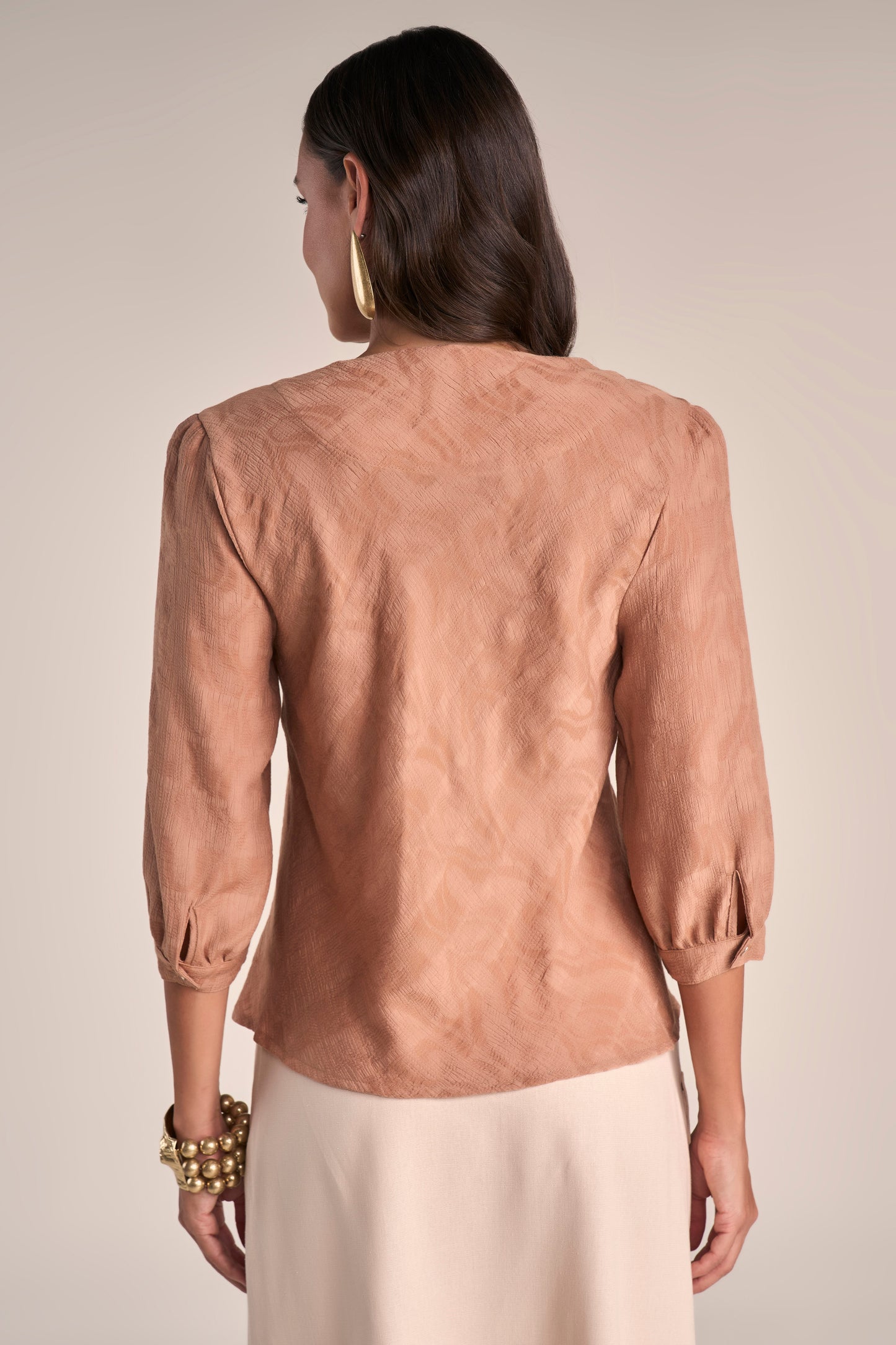 Blusa Viscose Manga 3/4 Ampla