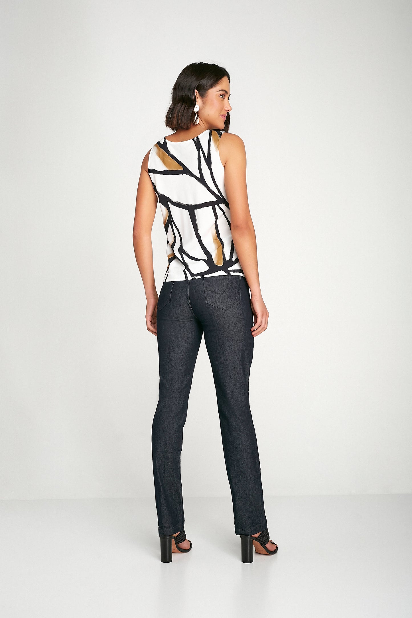 regata viscose alça larga estampada