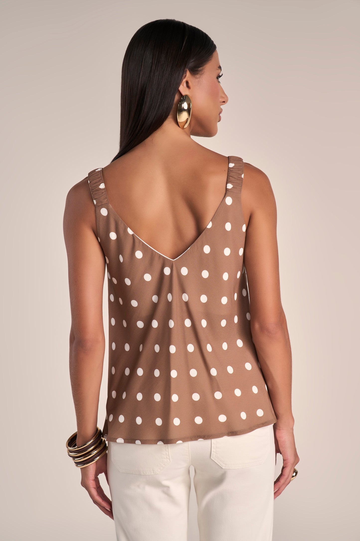 Regata Viscose Estampada Alça Larga com Elástico