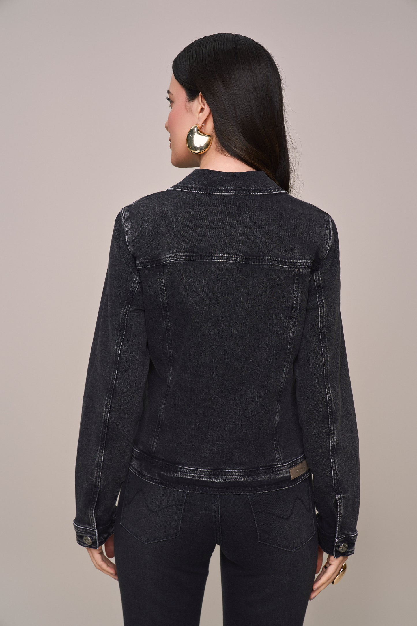 jaqueta jeans black manga longa tradicional