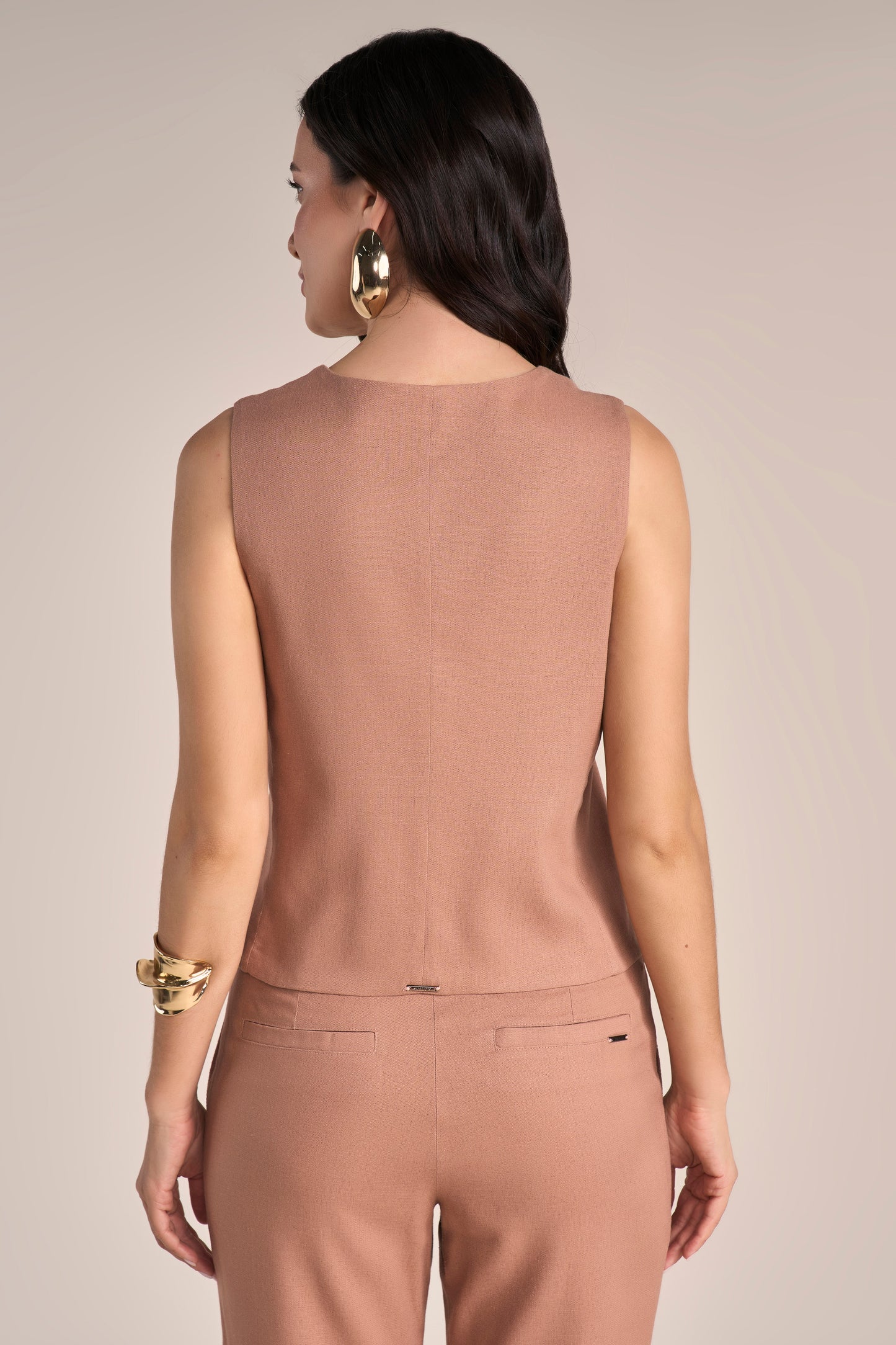 Colete Viscose Alfaiataria com Recortes