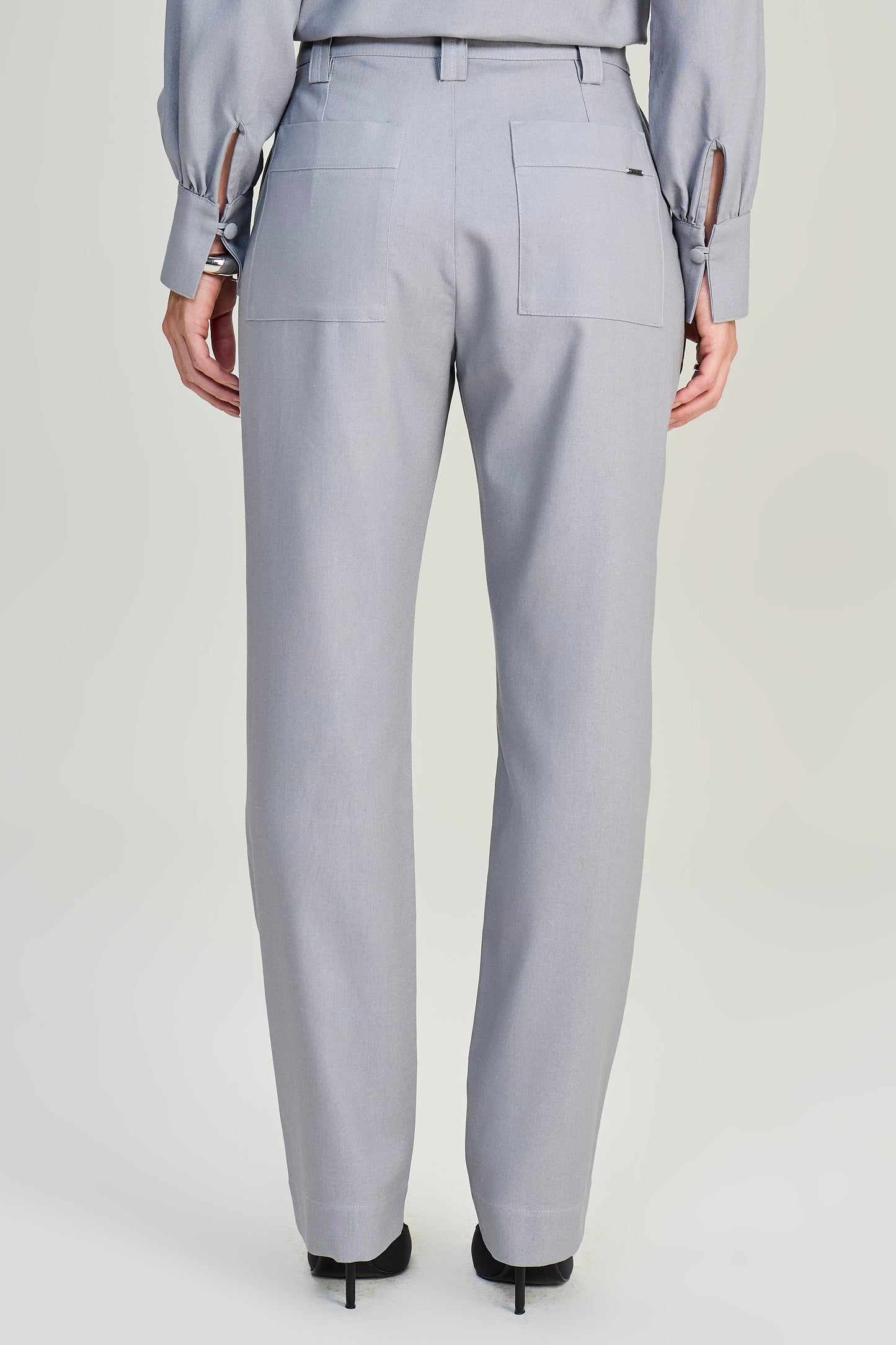 conjunto viscose camisa manga longa e calça reta