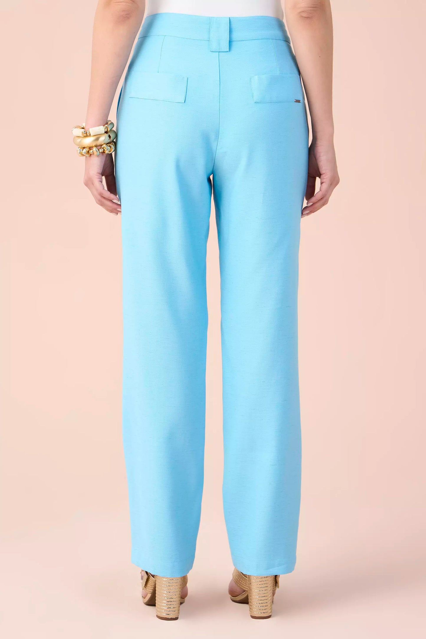 conjunto viscose colete e calça reta com lapelas