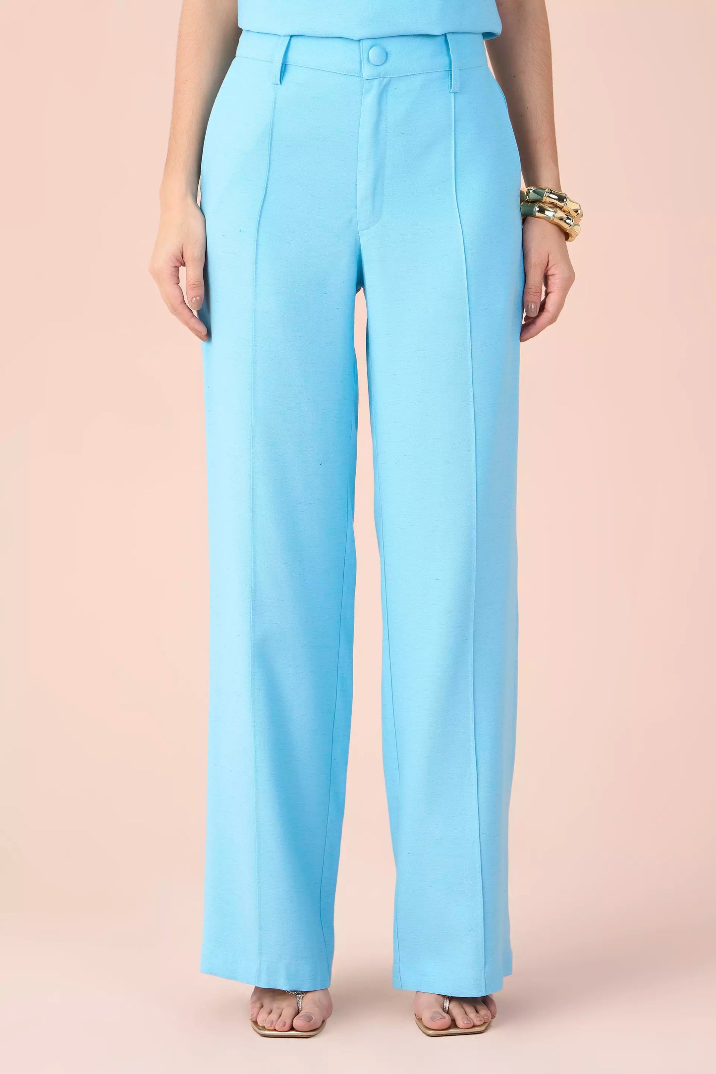 conjunto viscose regataalça larga com cinto e calça pantalona