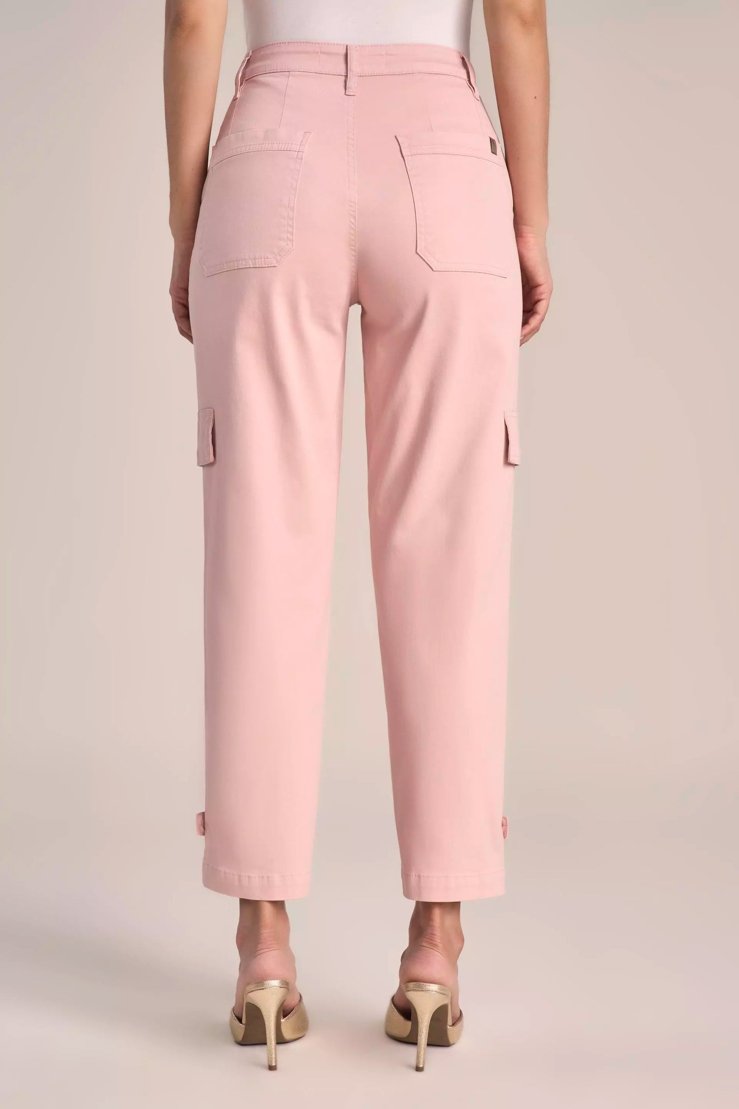 Calça Sarja Color Mom Cintura Intermediária com Martingale