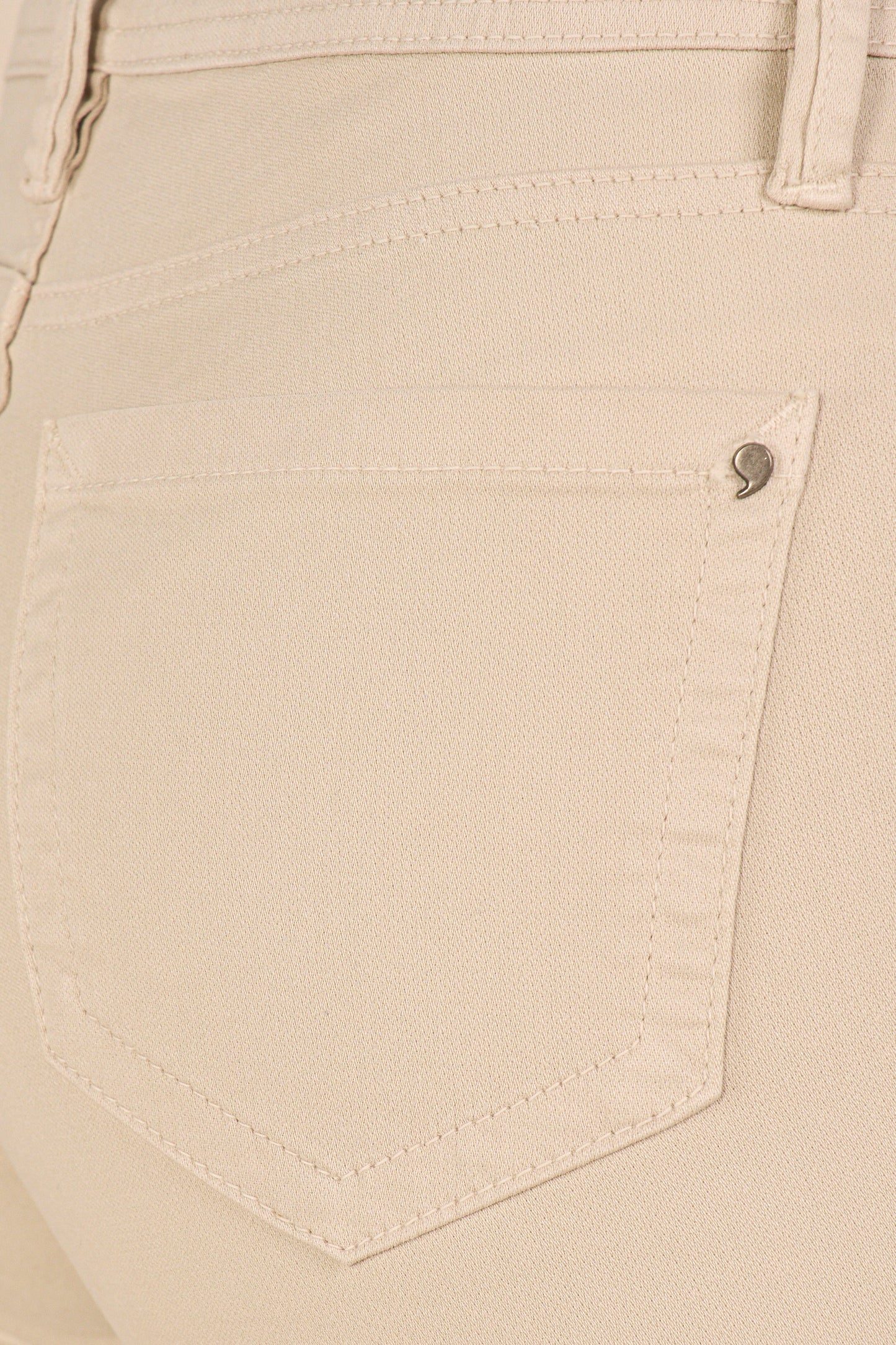 calça malha color bootcut cintura intemediária com detalhe pesponto