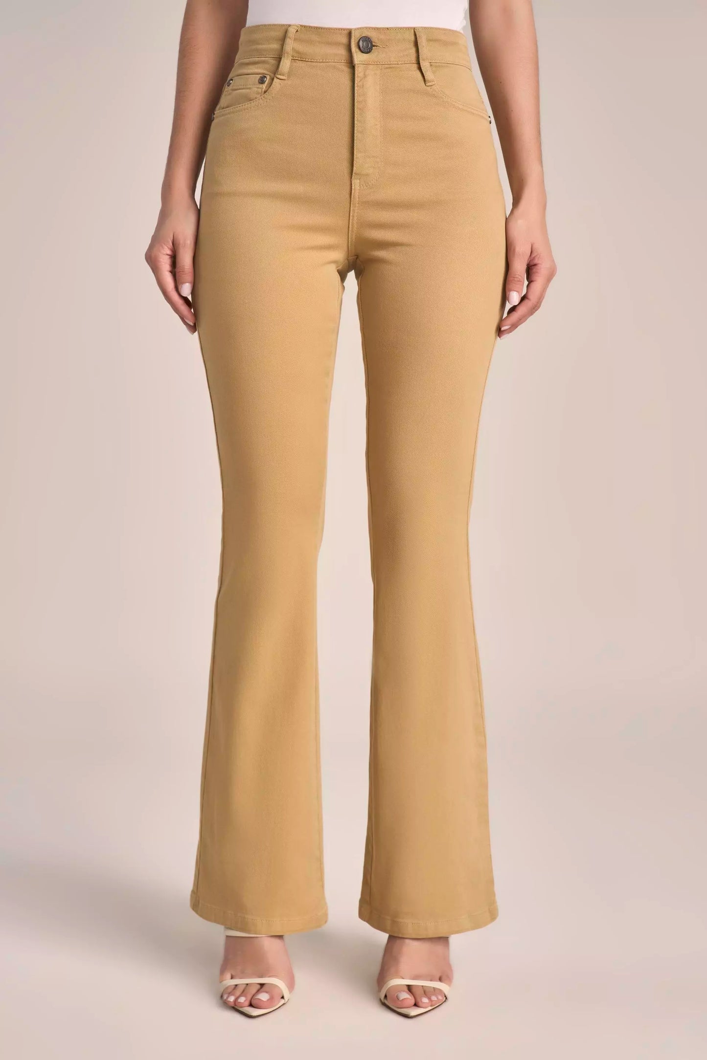 Calça Sarja Color Boot Cut Cintura Intermediária Tradicional