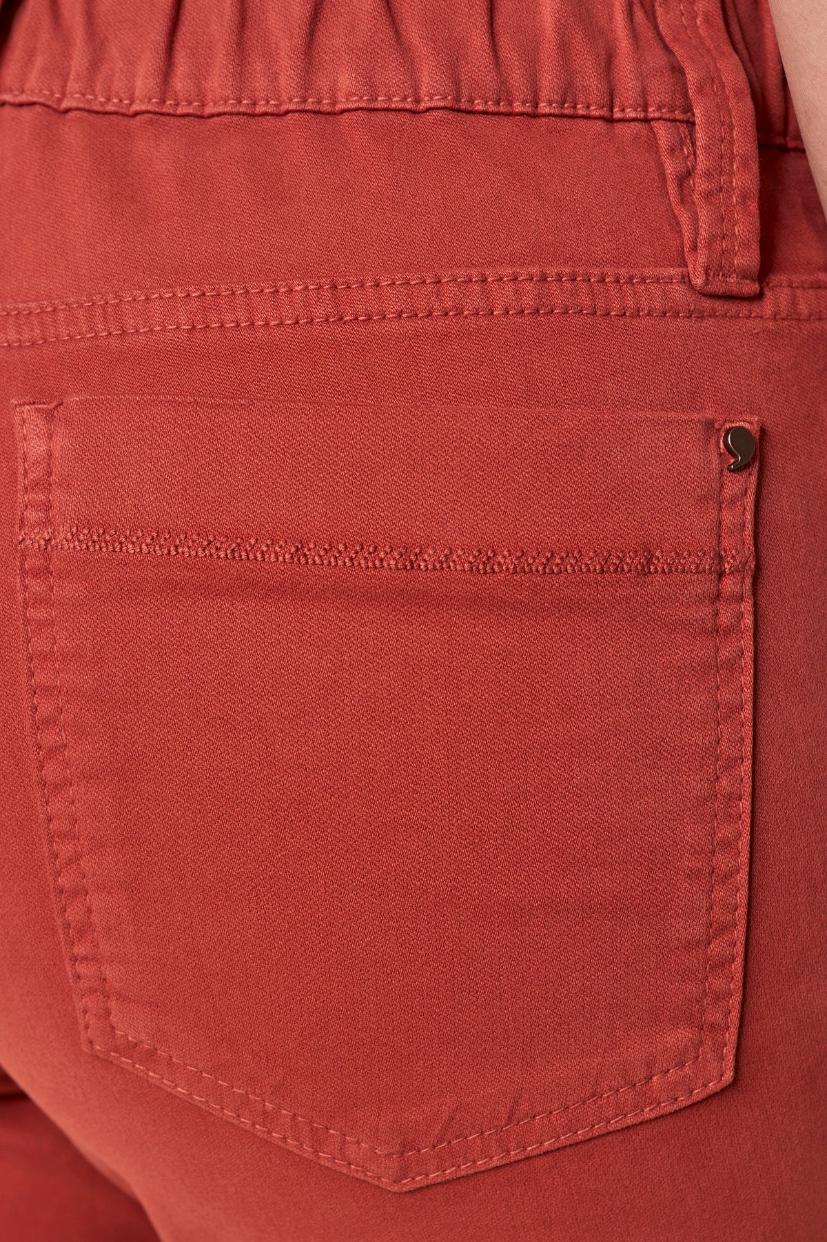 calça malha color reta cintura intermediária cós de elástico