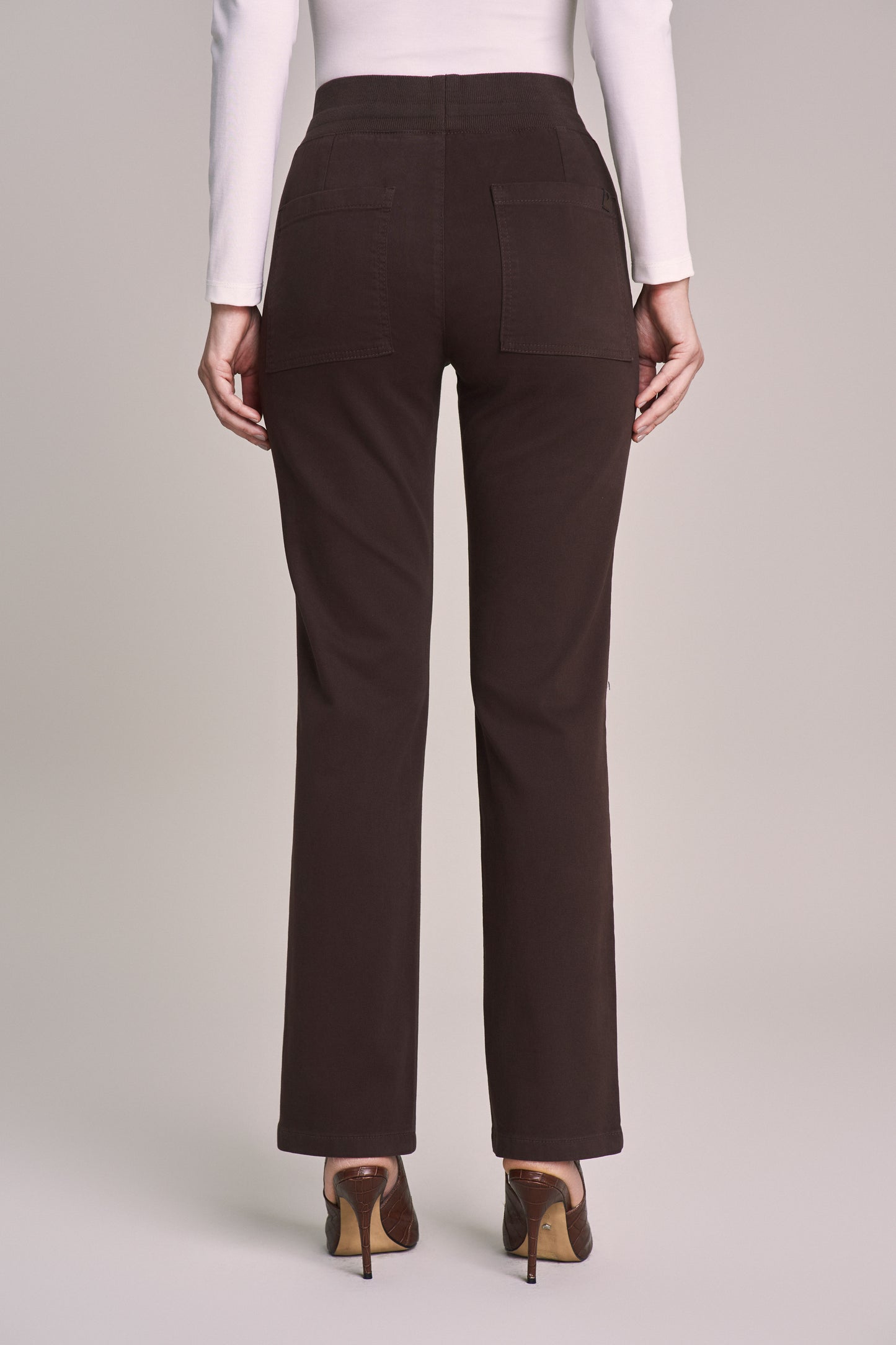 calça malha color reta comfort cinturaintermediária cós de tricot