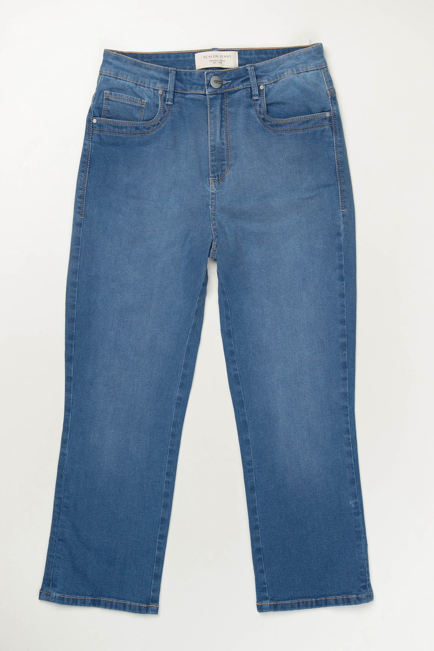 calça jeans cropped barra virada