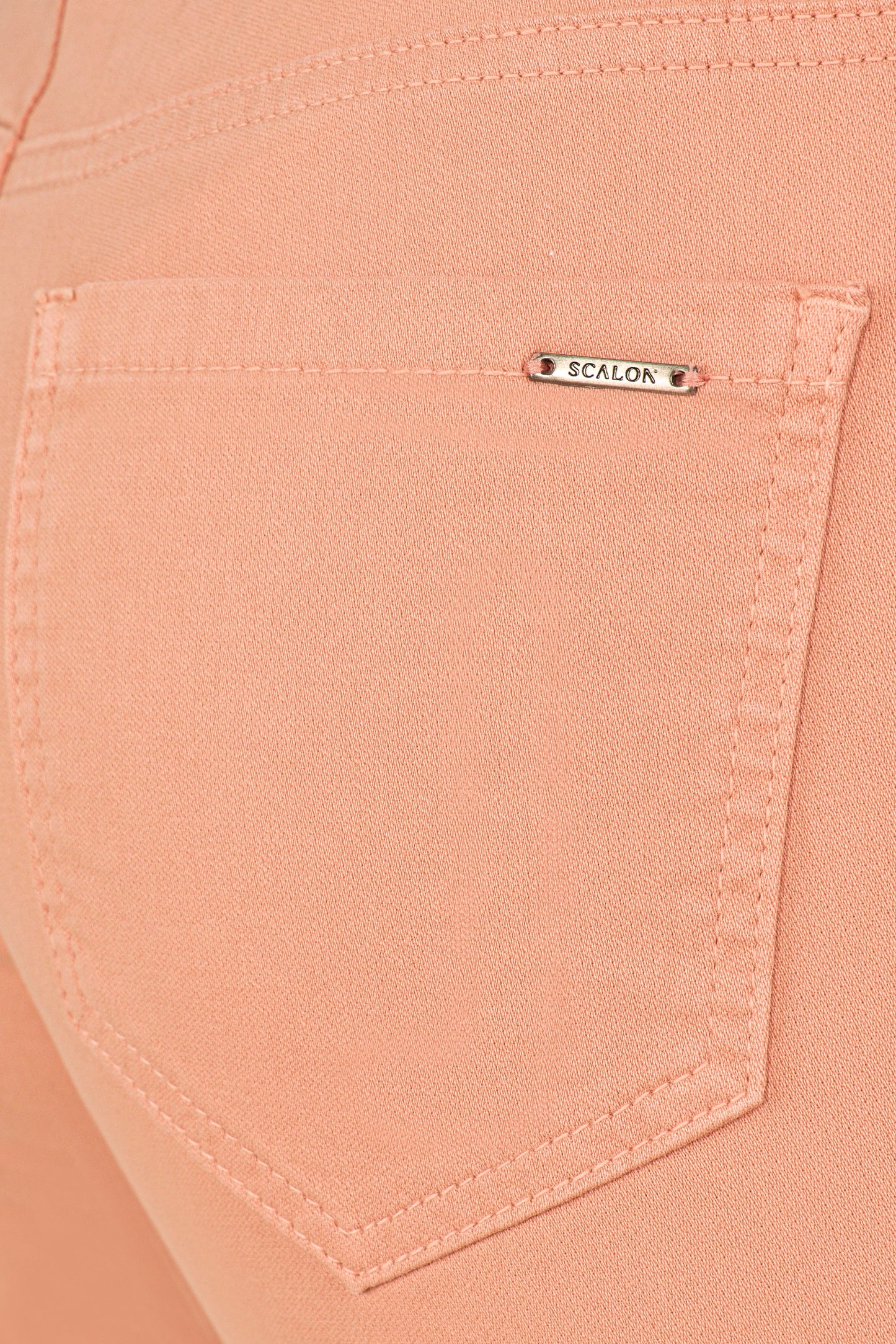 calça malha color cropped cintura intermediária cós de tricot