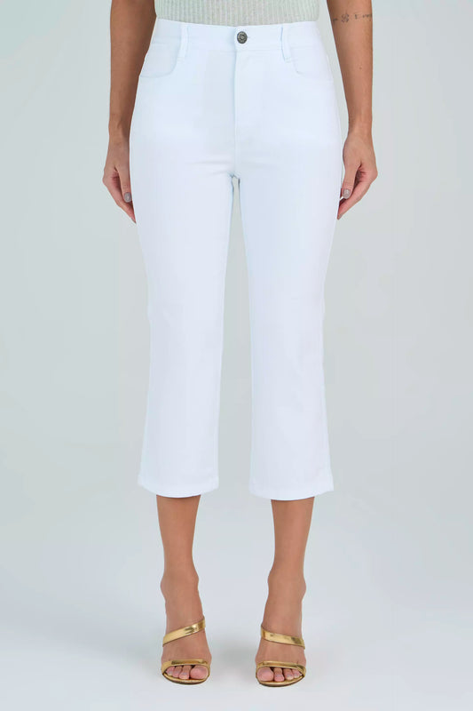 calça malha color cropped cintura intermediária comelástico