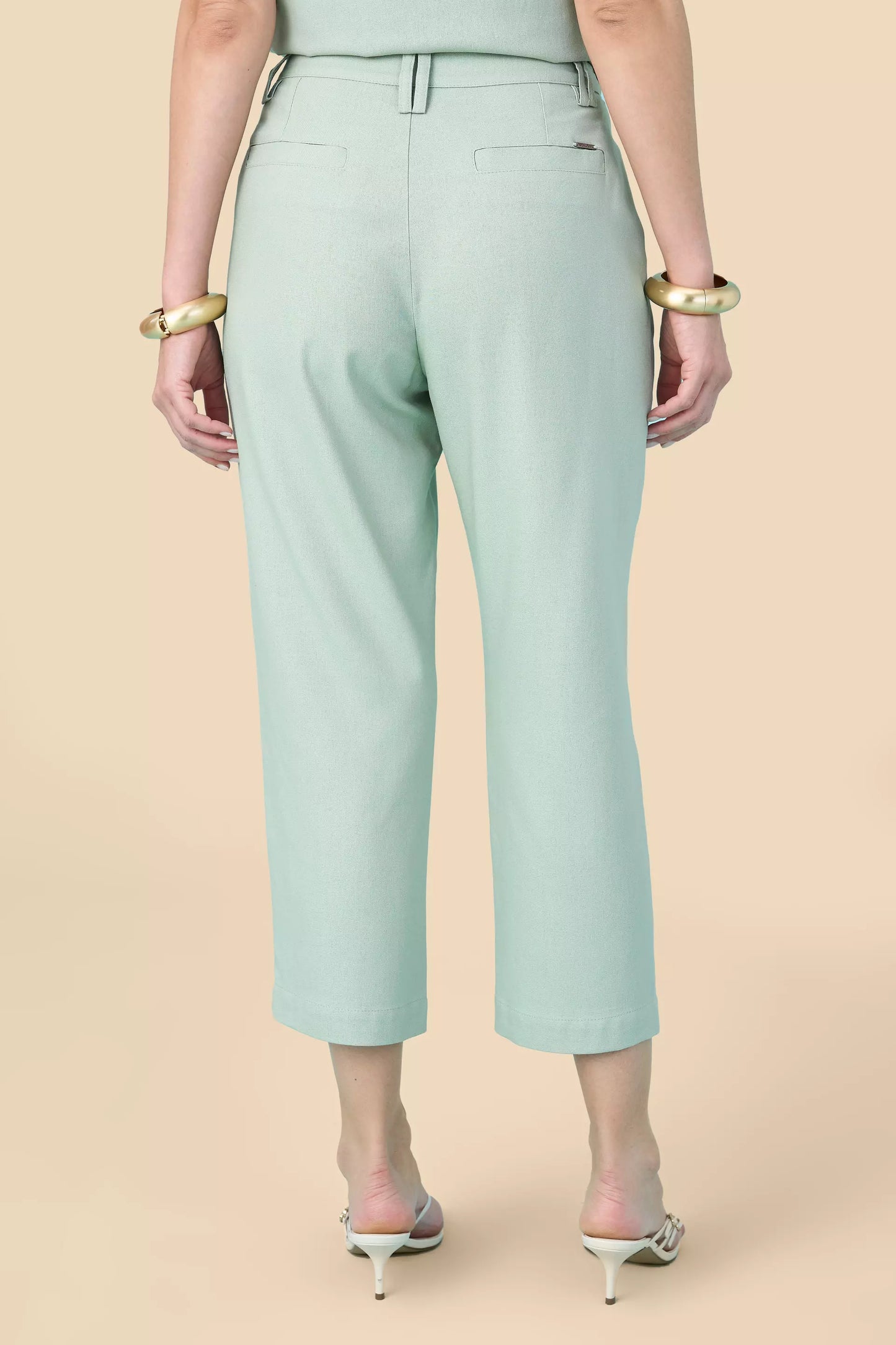 calça viscose cropped cintura intermediária basica