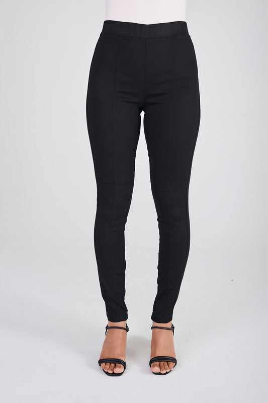 calça sarja color jegging cintura intermediária básica