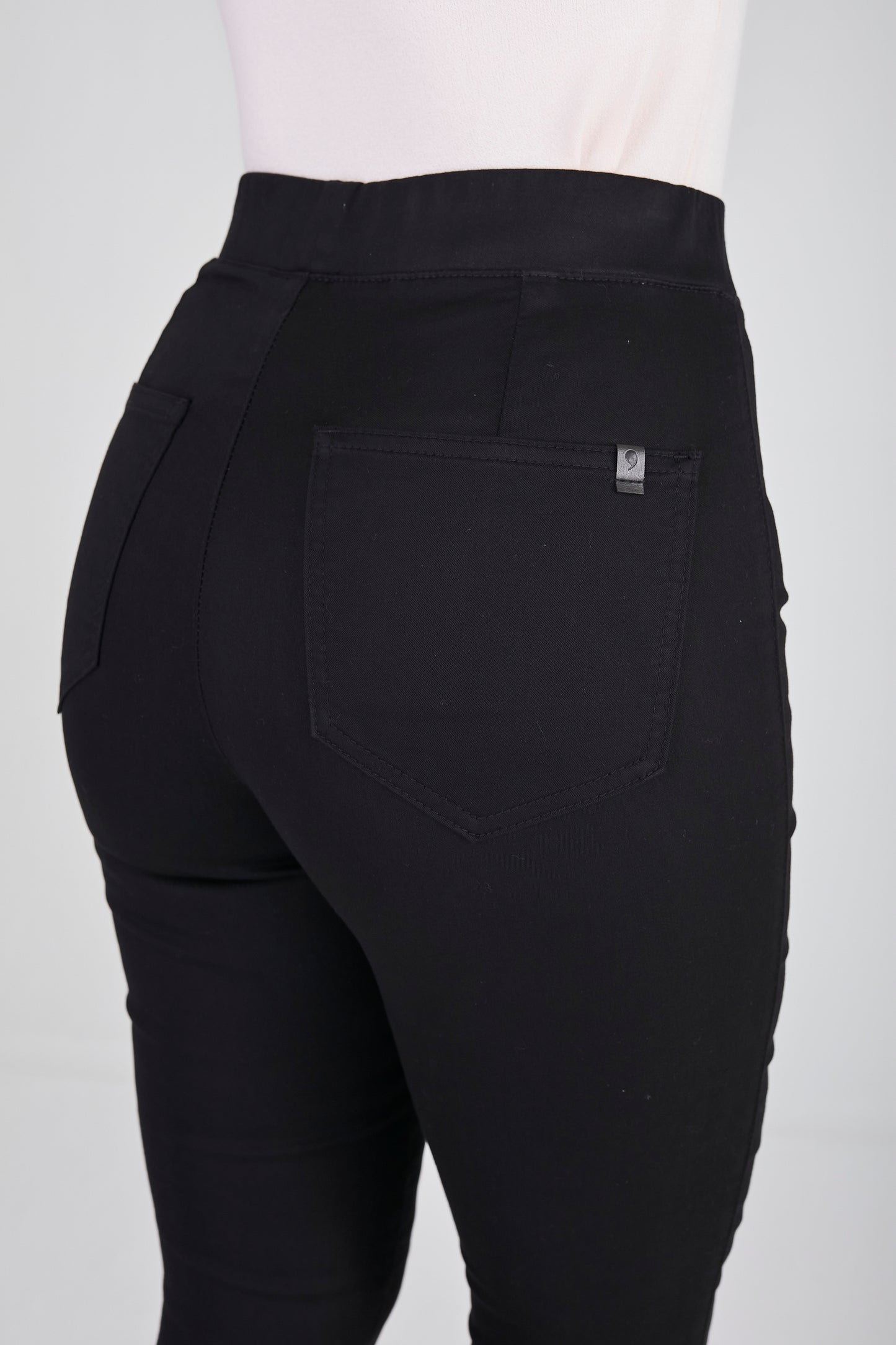 calça sarja color jegging cintura intermediária básica
