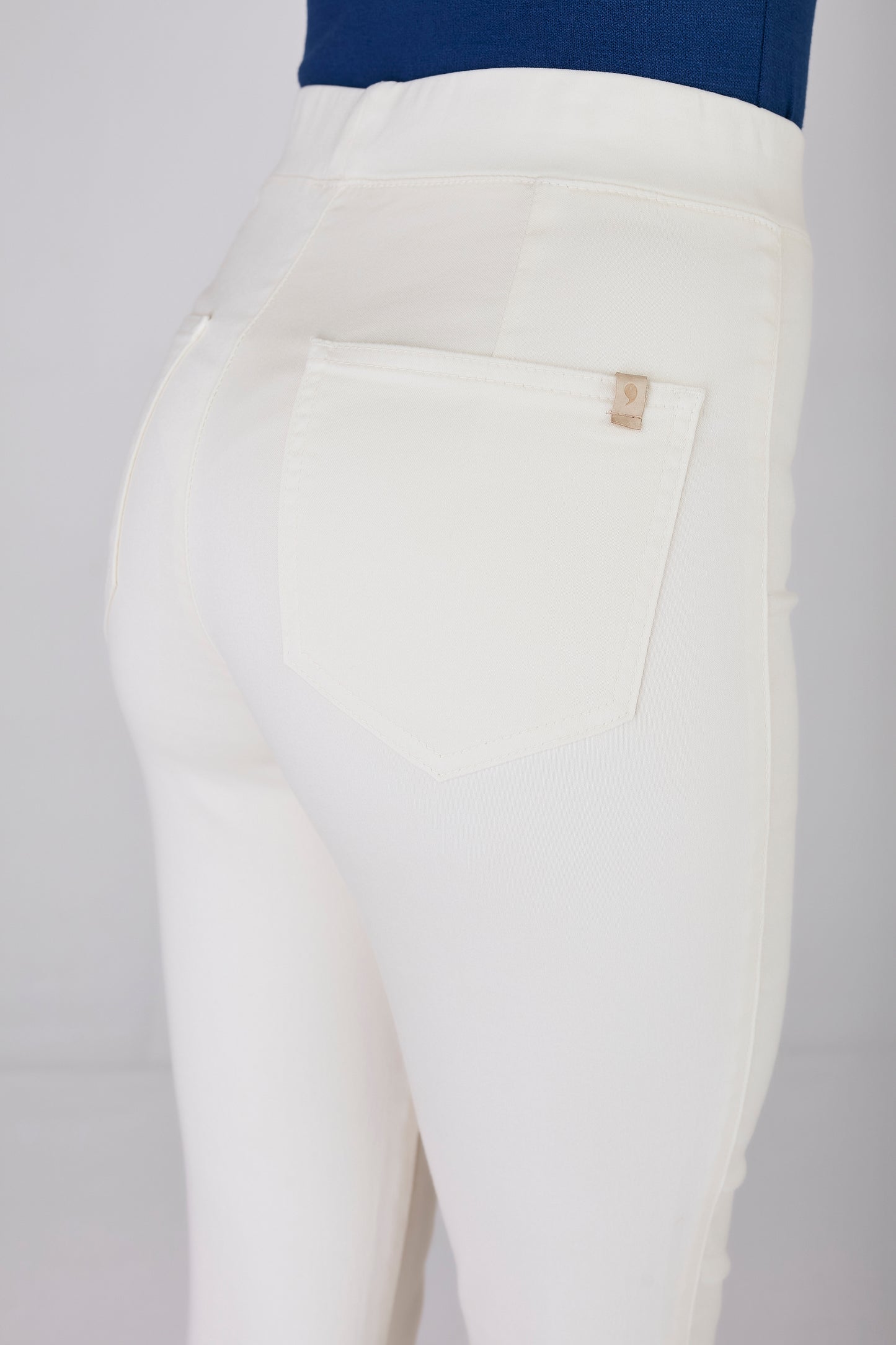 calça sarja color jegging cintura intermediária básica