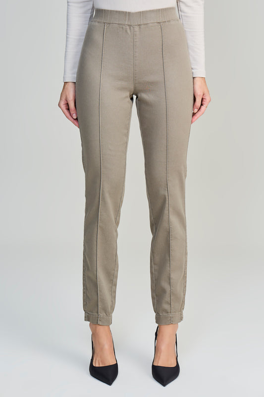 calça sarja color jegging cintura intermediária basica